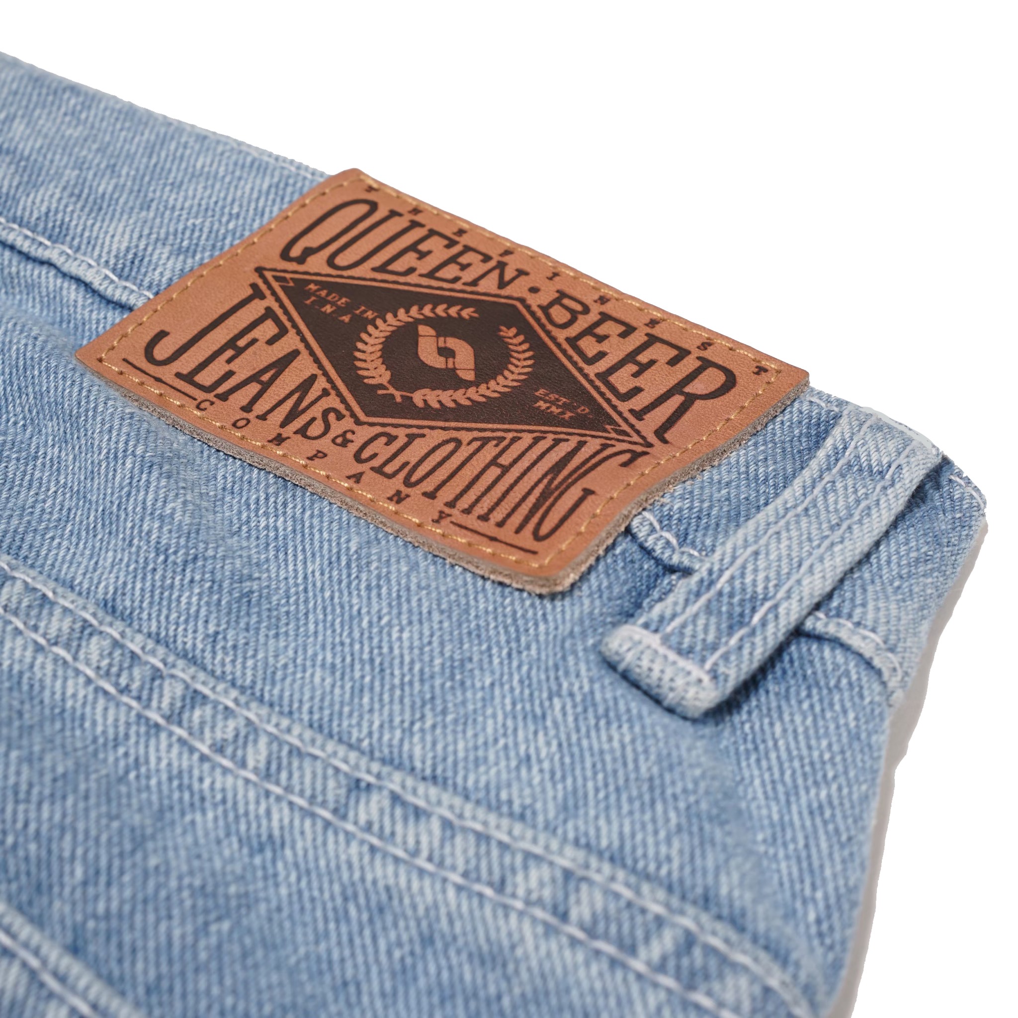 Queenbeer - Double Knee Denim Pants Kellyn