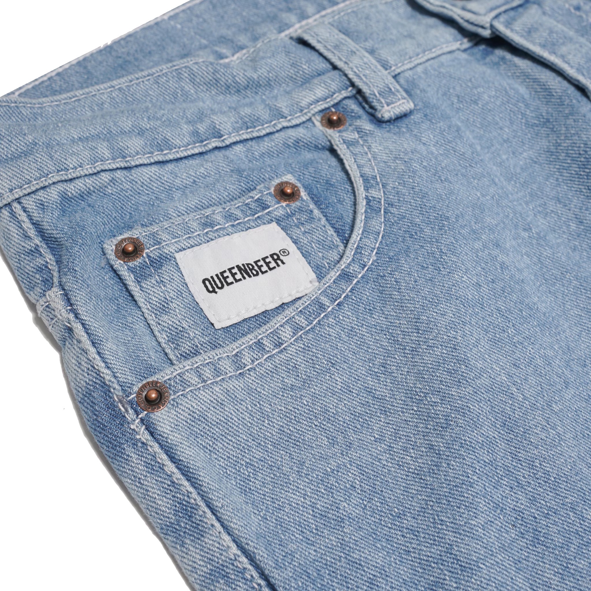 Queenbeer - Double Knee Denim Pants Kellyn