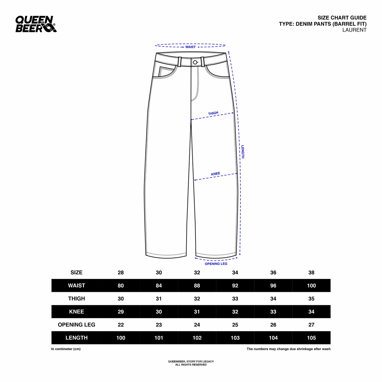 Queenbeer - Laurent Barrel Denim Pants