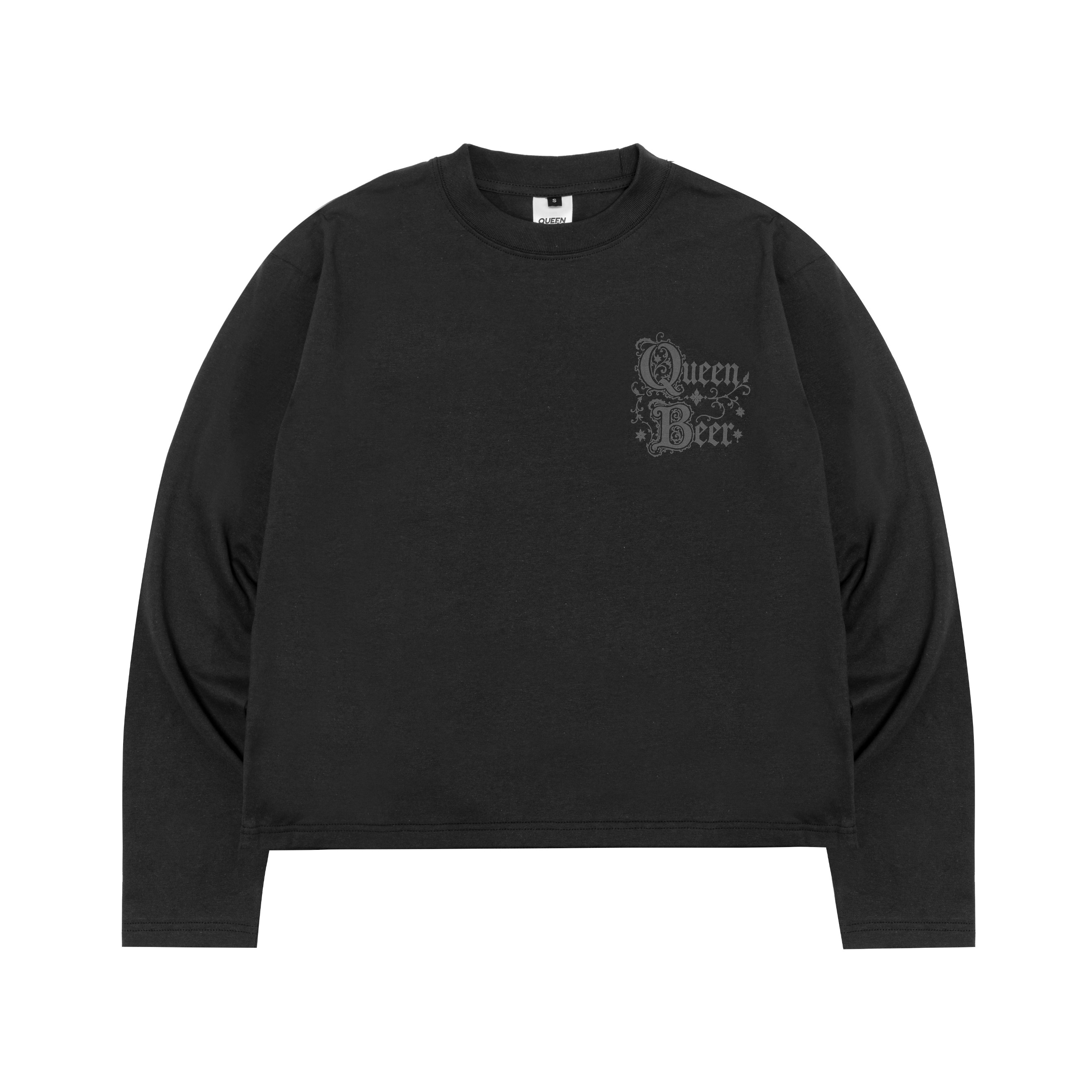 Queenbeer - Longsleeve Boxy Lives Dark Grey