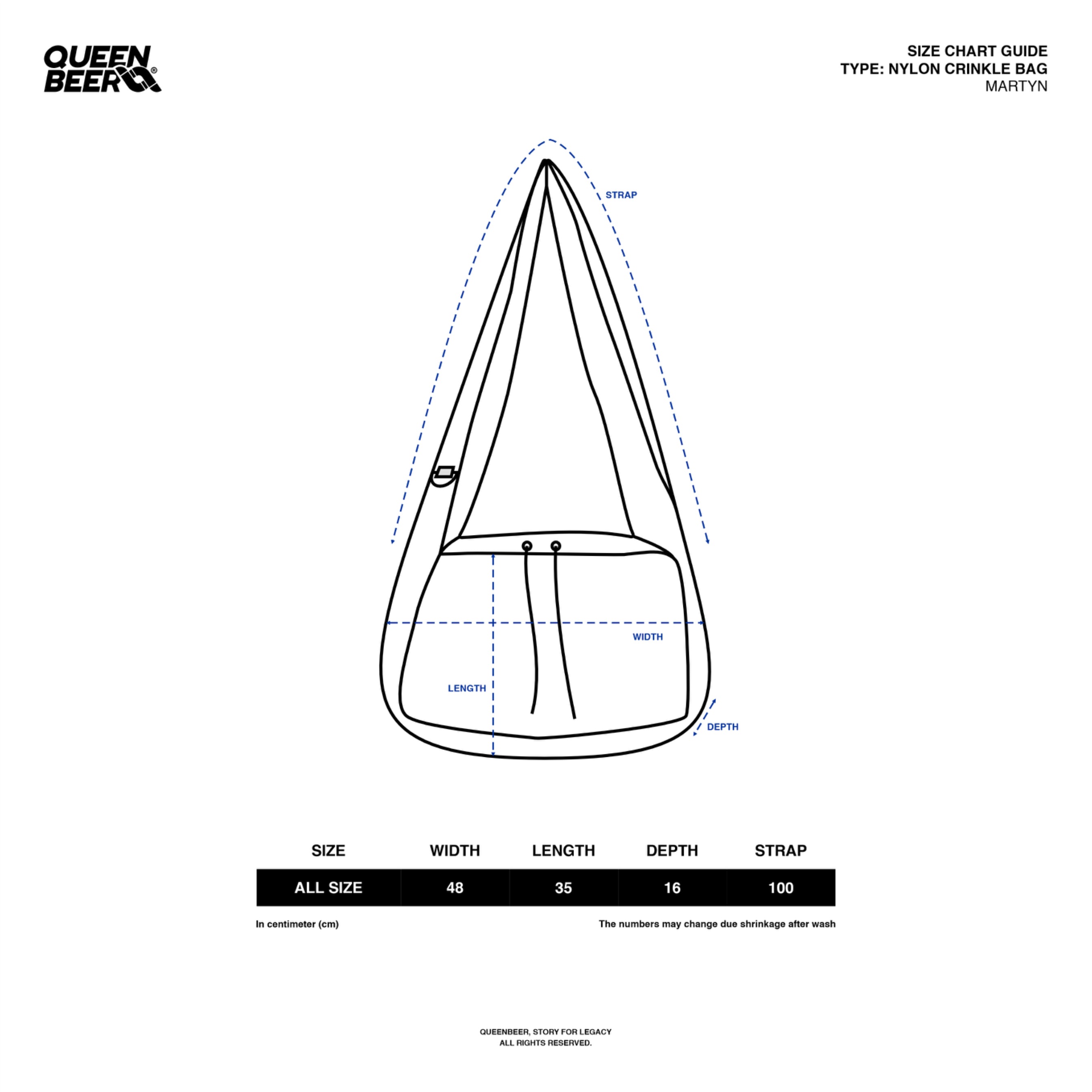 Queenbeer - Martyn Nylon Crinkle Bag