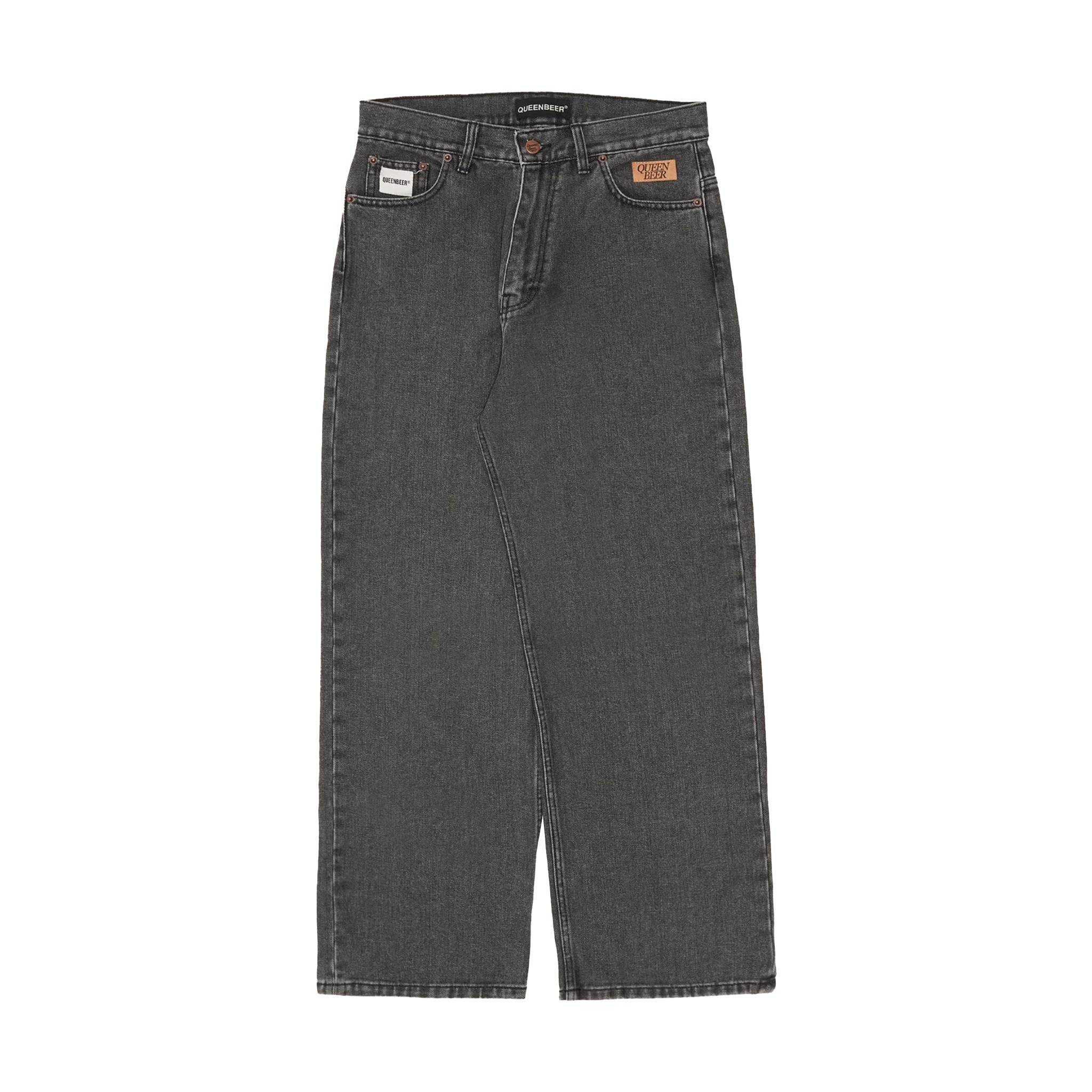 Queenbeer - Denim Pants Maze Black Stone Washed