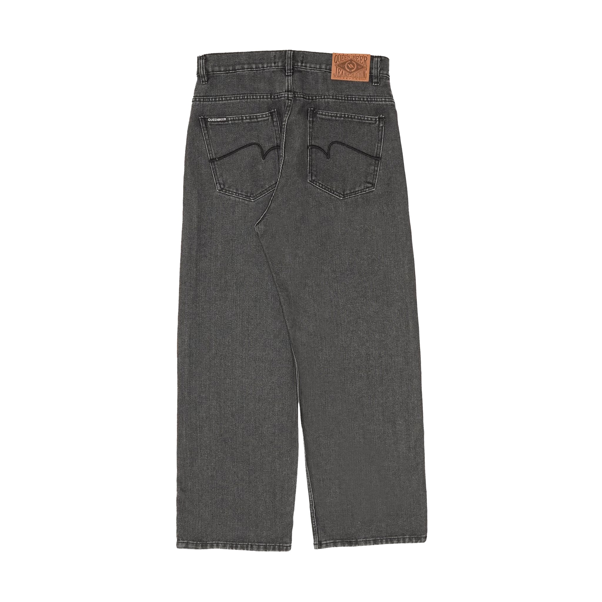 Queenbeer - Denim Pants Maze Black Stone Washed