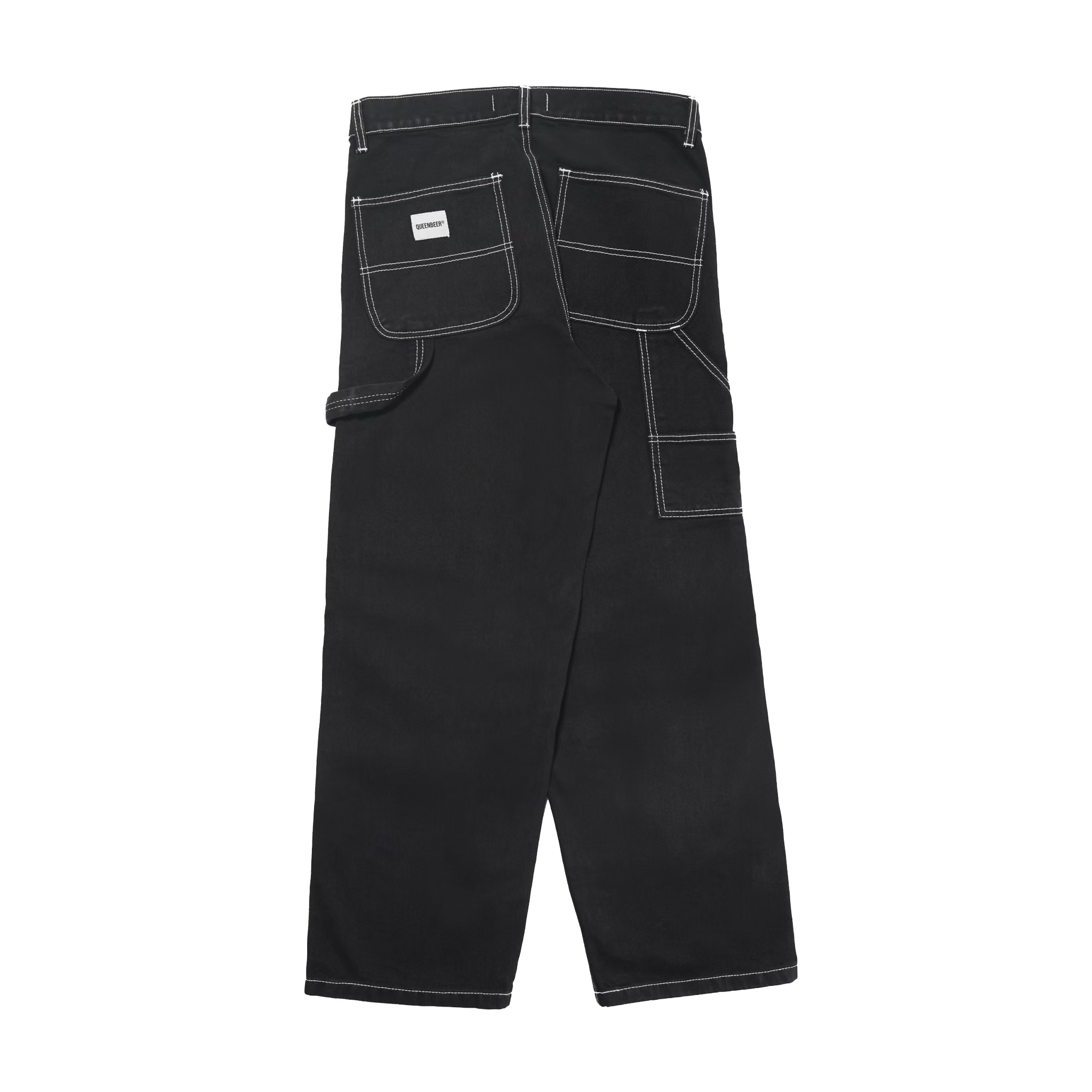 Queenbeer - Carpenter Denim Pants Sergio Black Washed