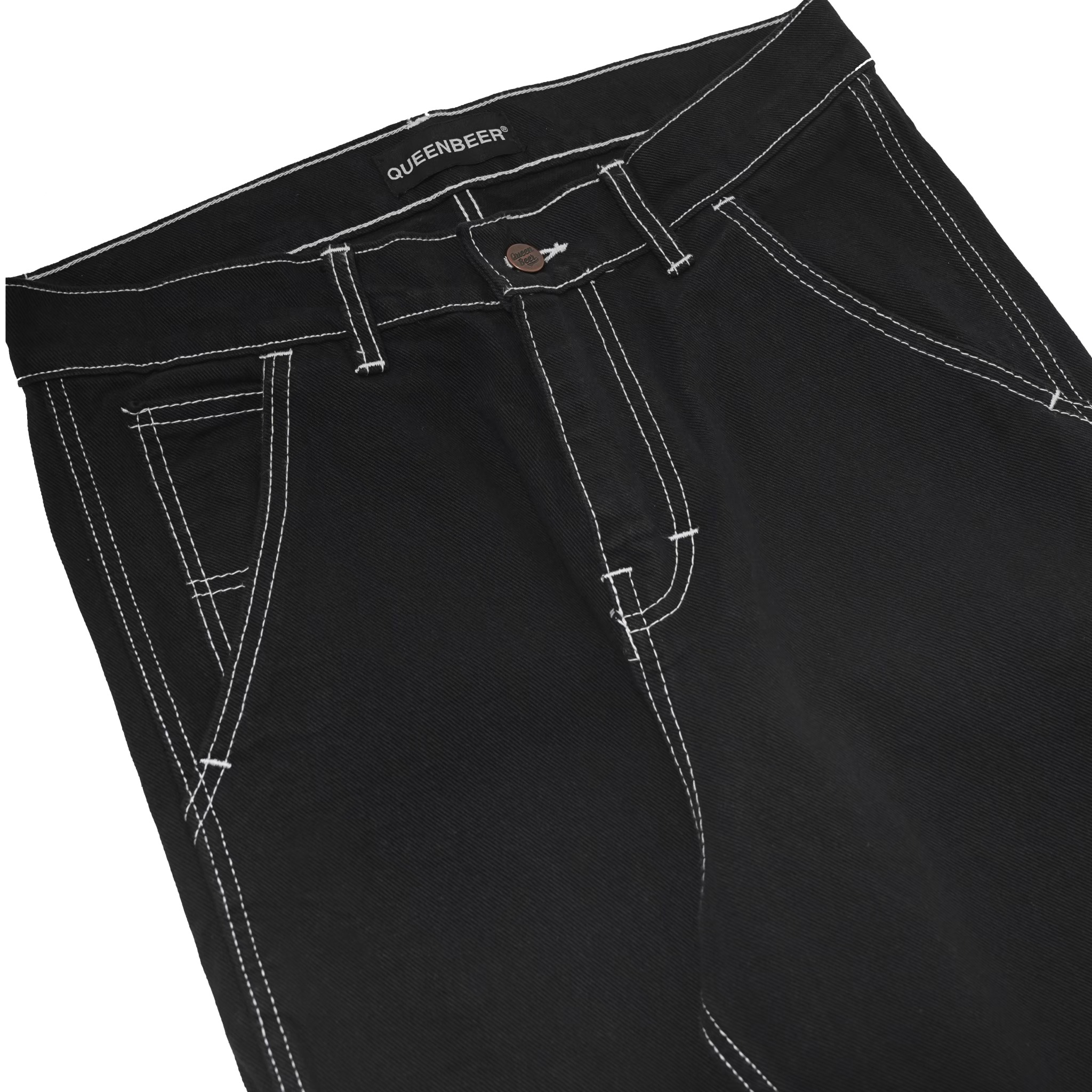 Queenbeer - Carpenter Denim Pants Sergio Black Washed