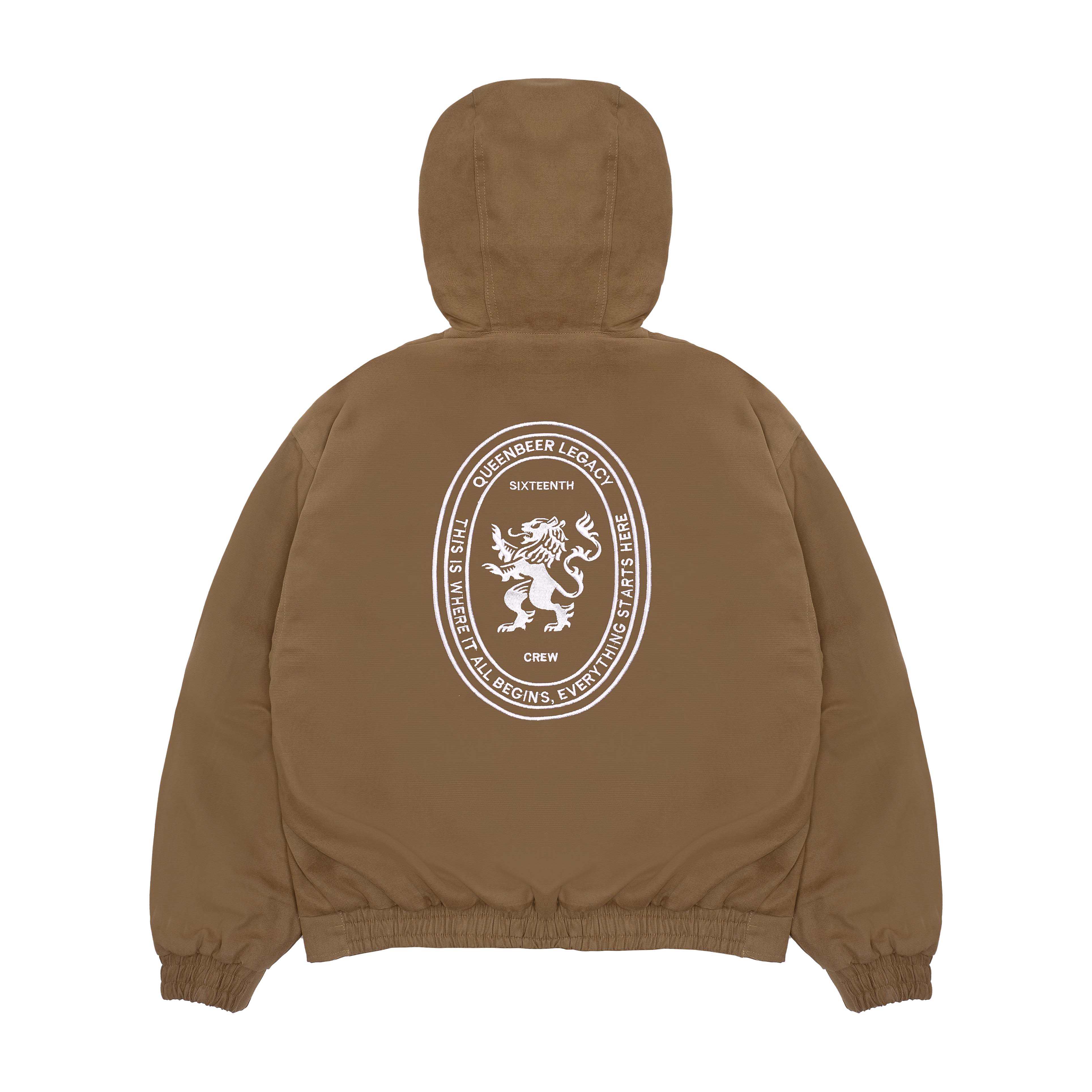 Queenbeer - Houston Brown Canvas Hooded Jacket