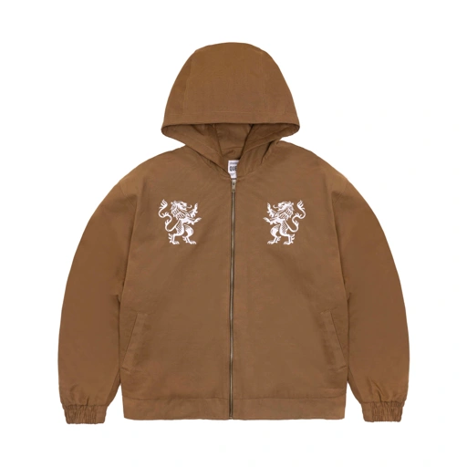 Queenbeer - Houston Brown Canvas Hooded Jacket