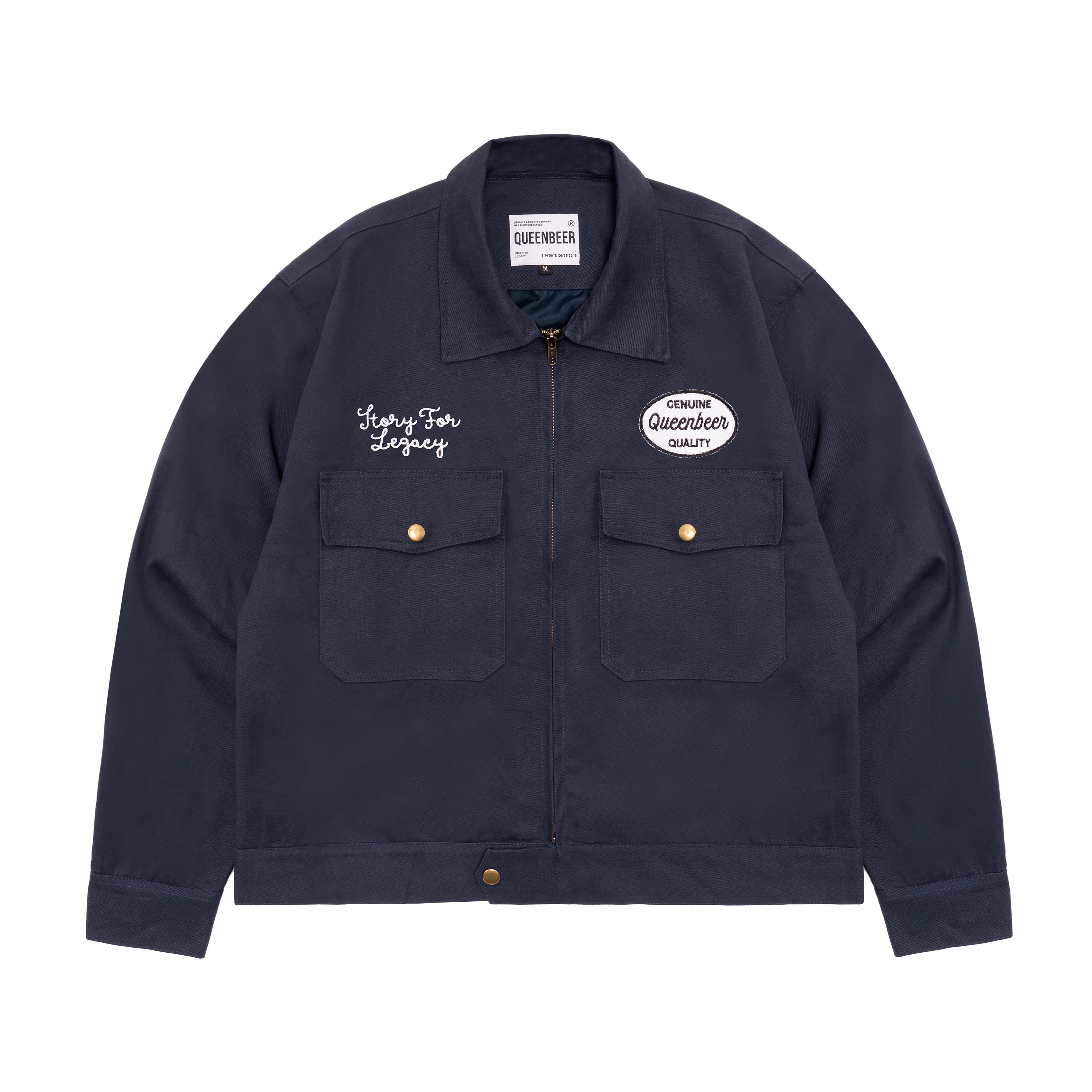 Queenbeer - Zoey Navy Work Jacket