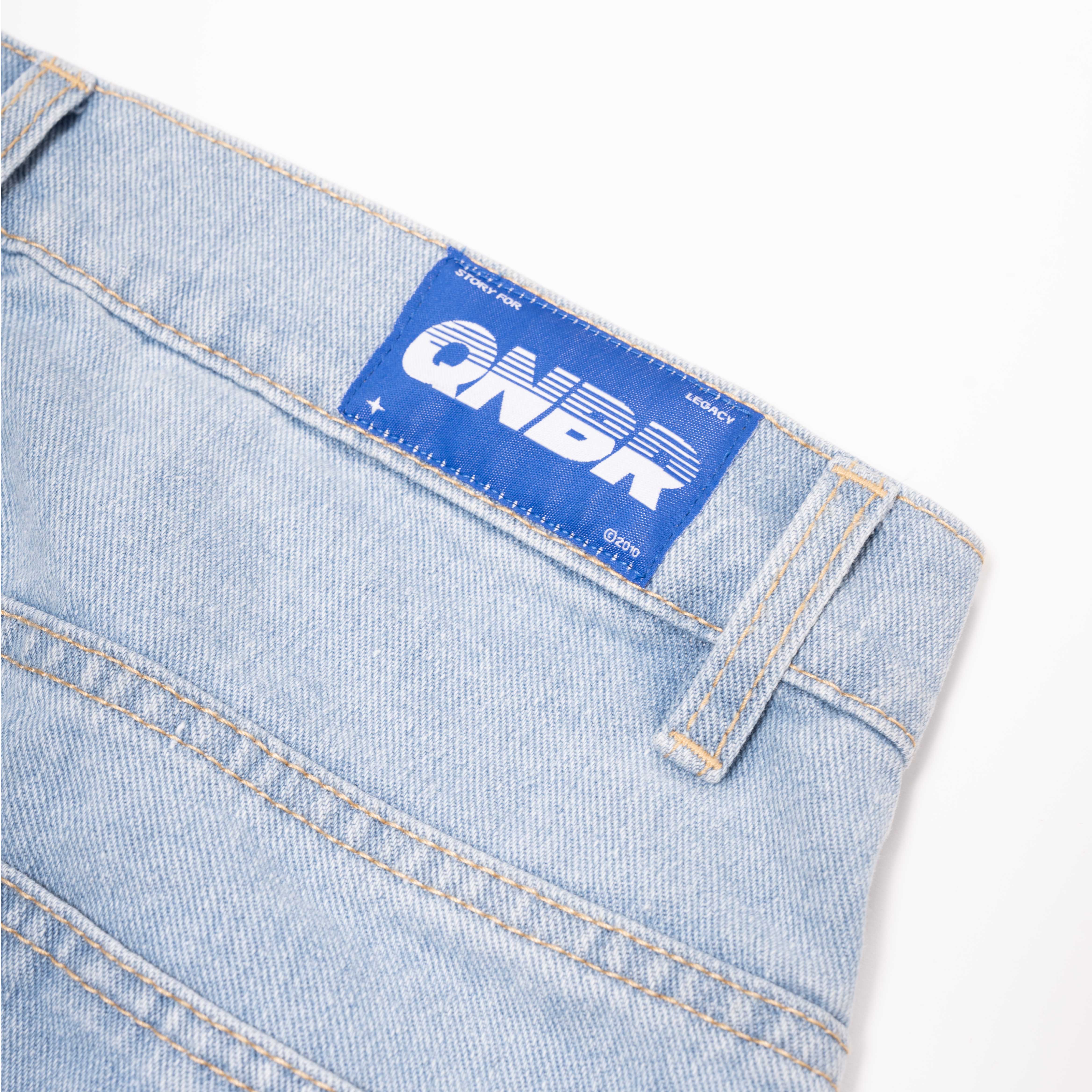 Queenbeer - Denim Pants Wide Fit Colby Blue Washed