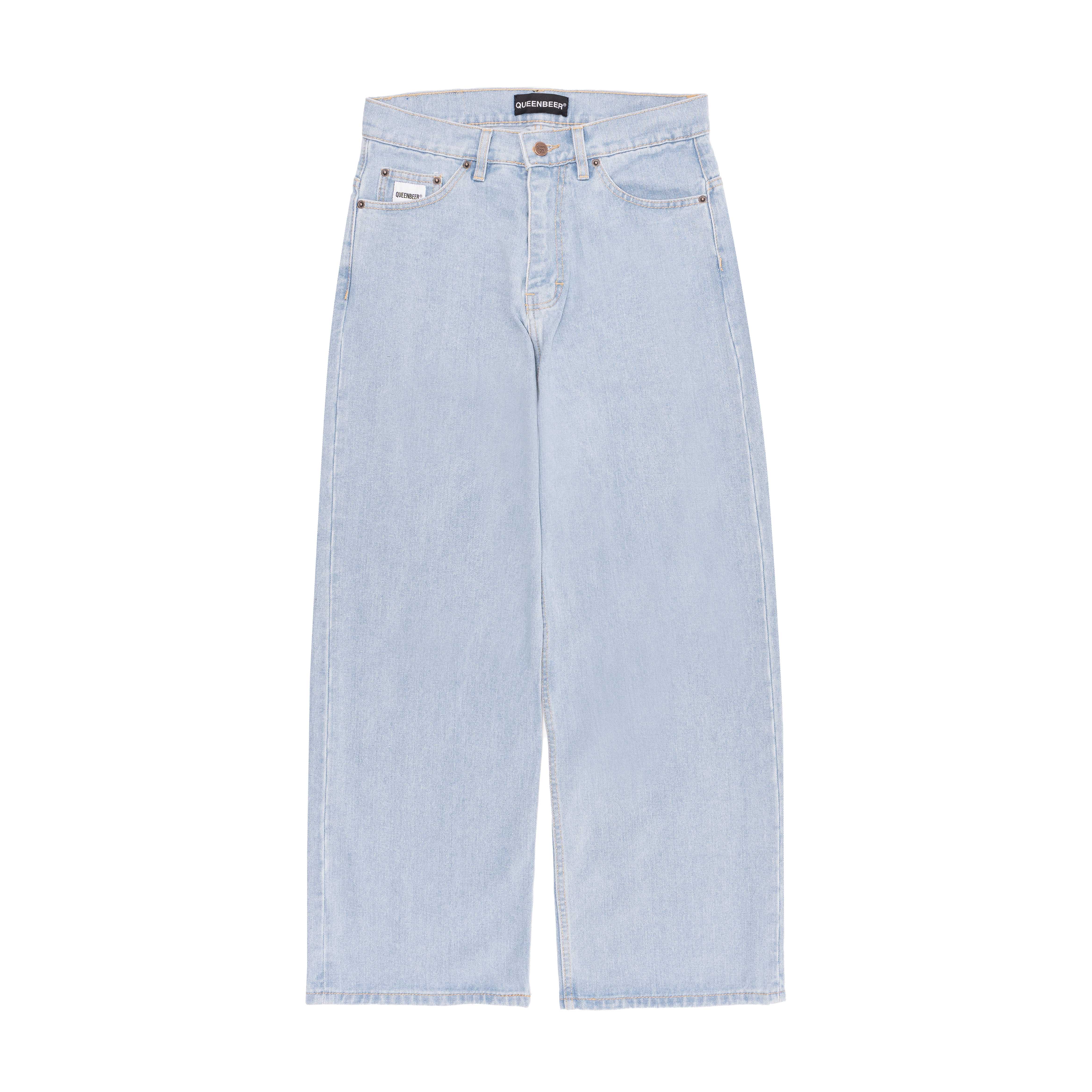 Queenbeer - Denim Pants Wide Fit Colby Blue Washed