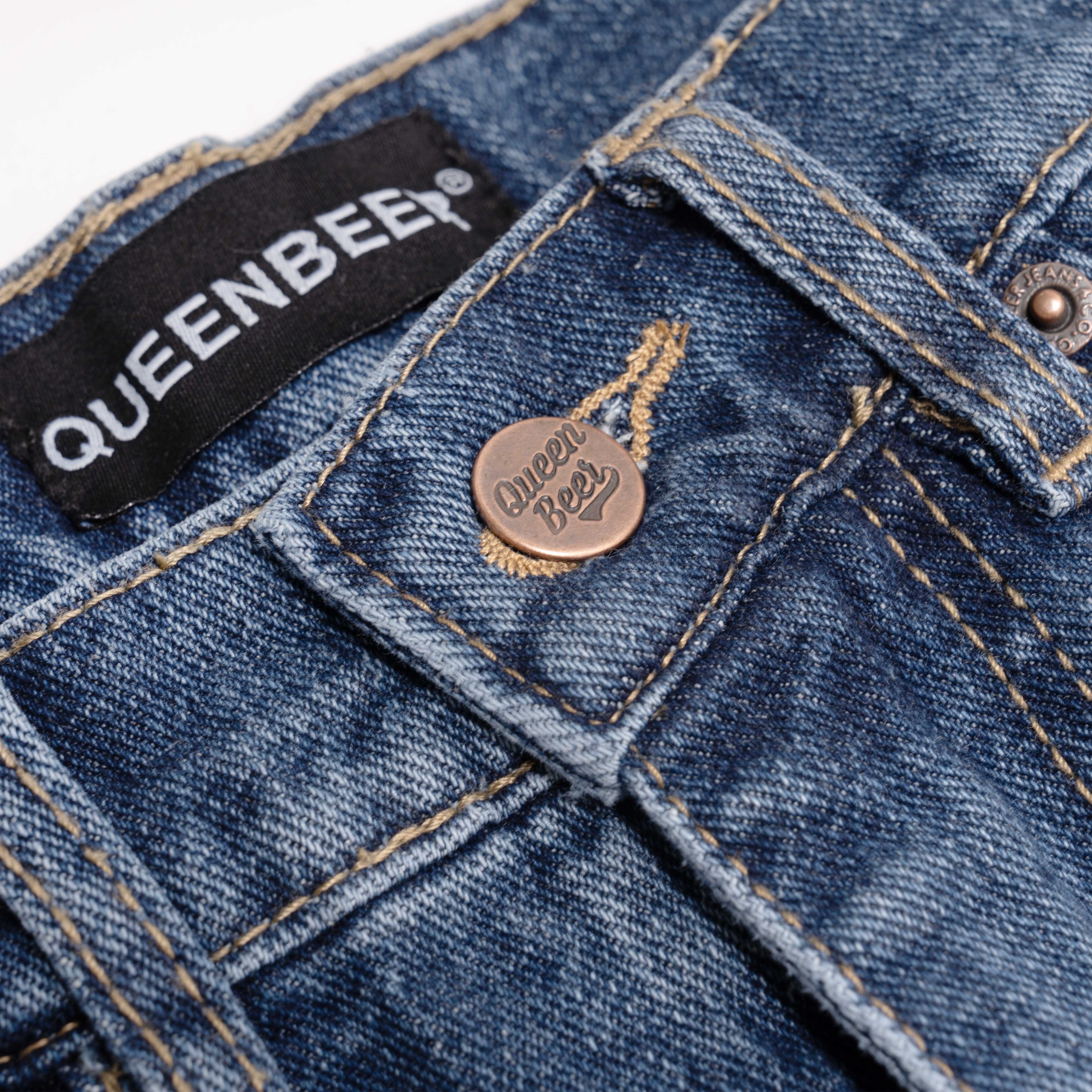 Queenbeer - Denim Pants Loose Fit Asher Blue Washed