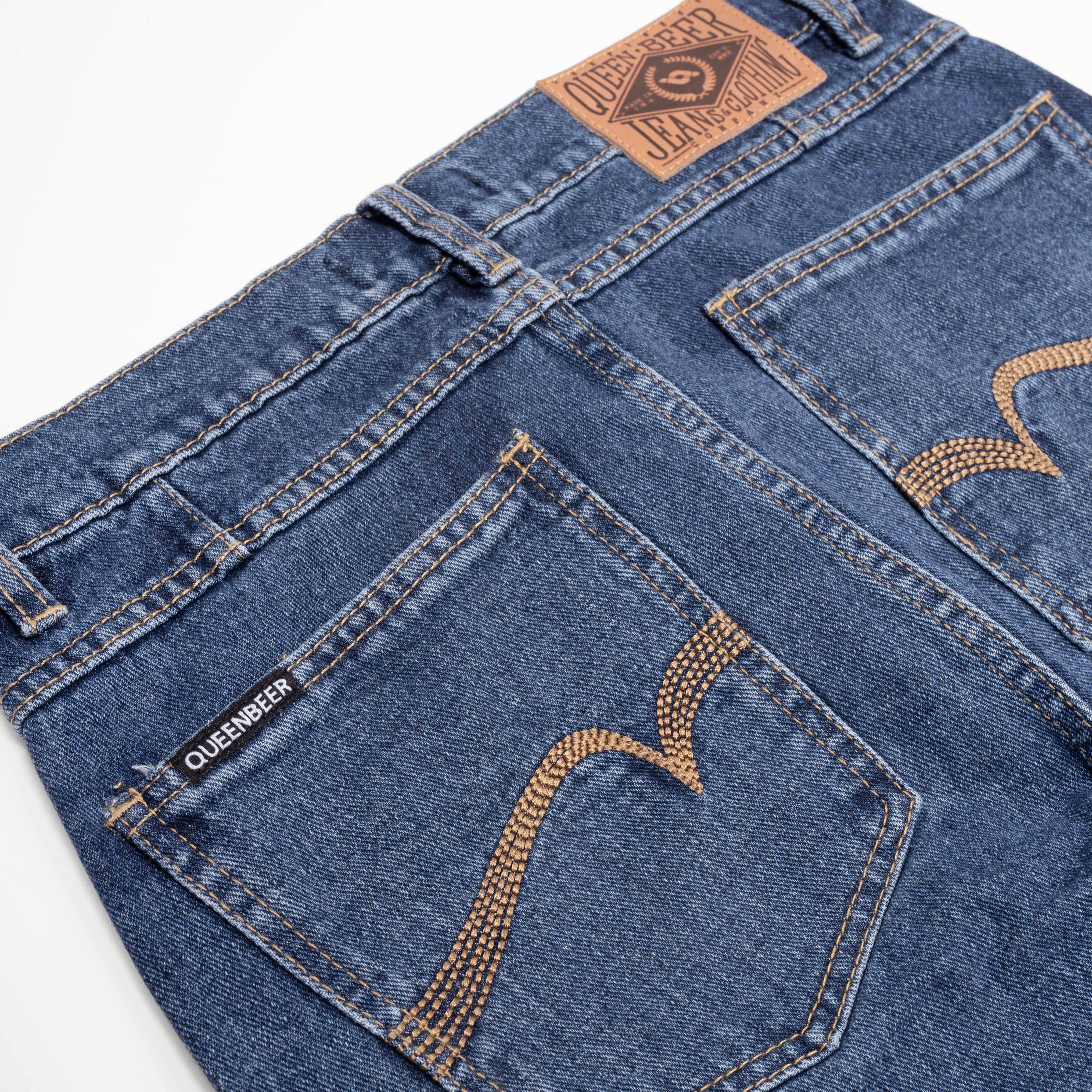 Queenbeer - Denim Pants Loose Fit Asher Blue Washed