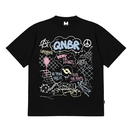 Queenbeer - T-shirt Grivin Black