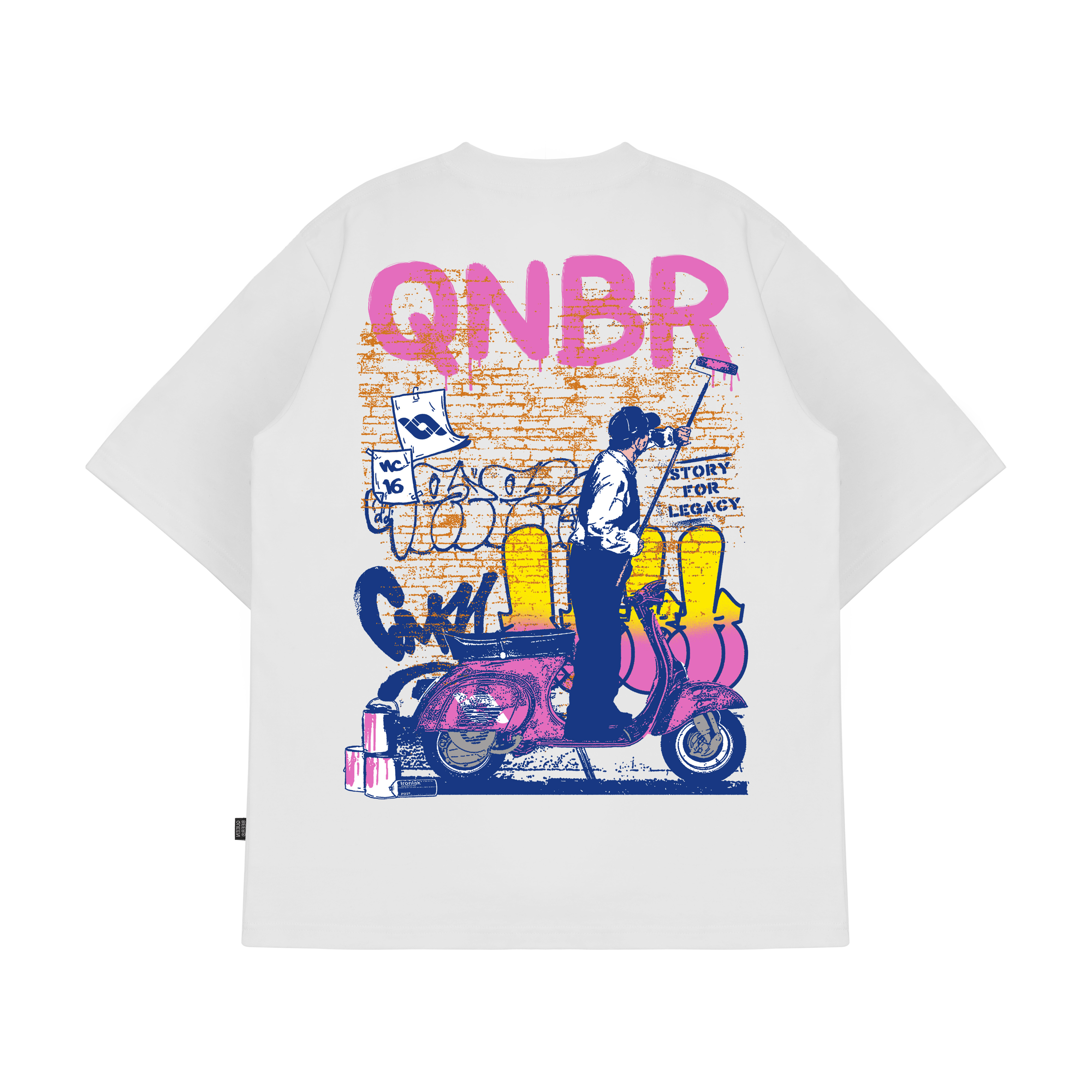Queenbeer - T-shirt Flynn White