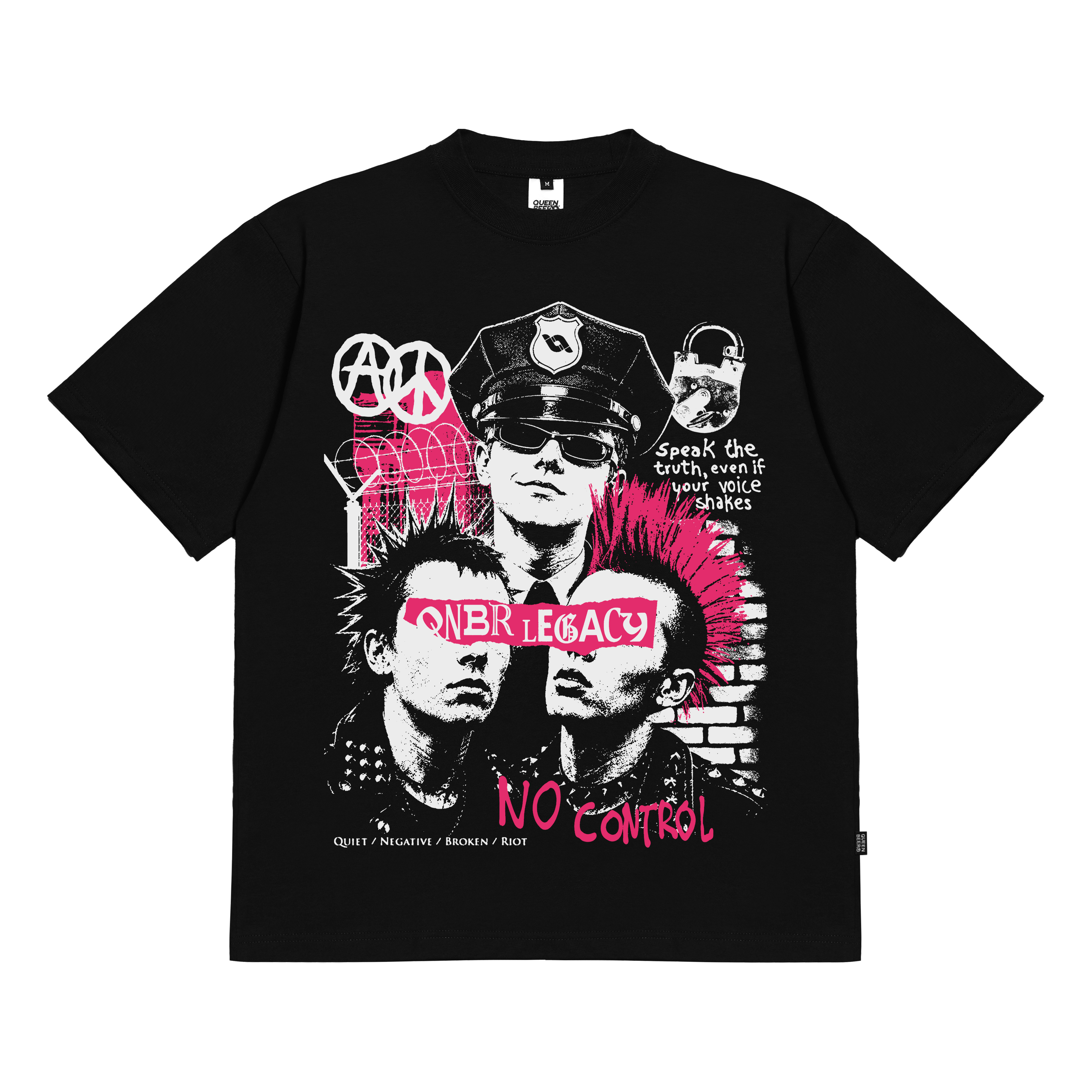 Queenbeer - T-shirt Truthless Black