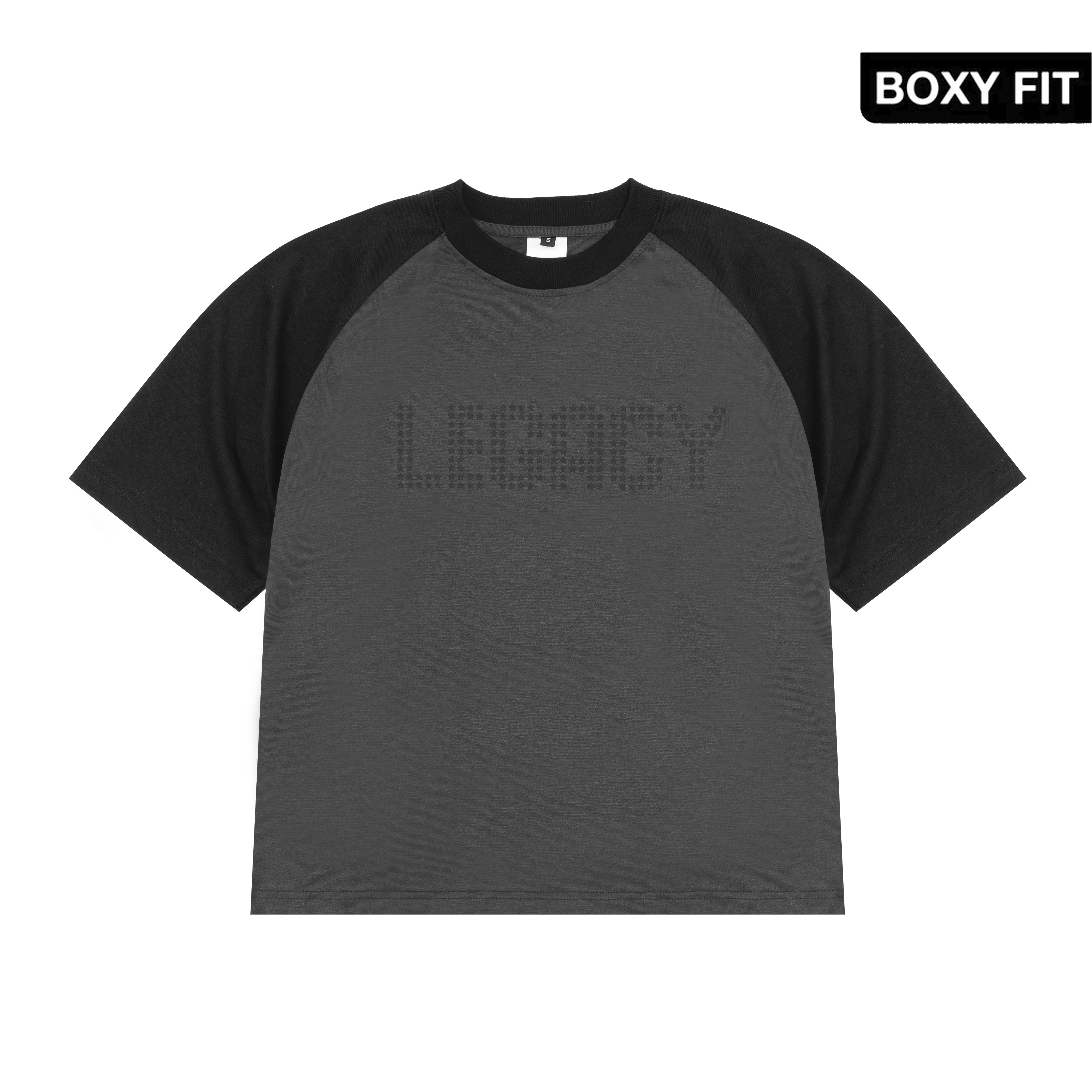 Queenbeer - T-shirt Boxy Stare Grey
