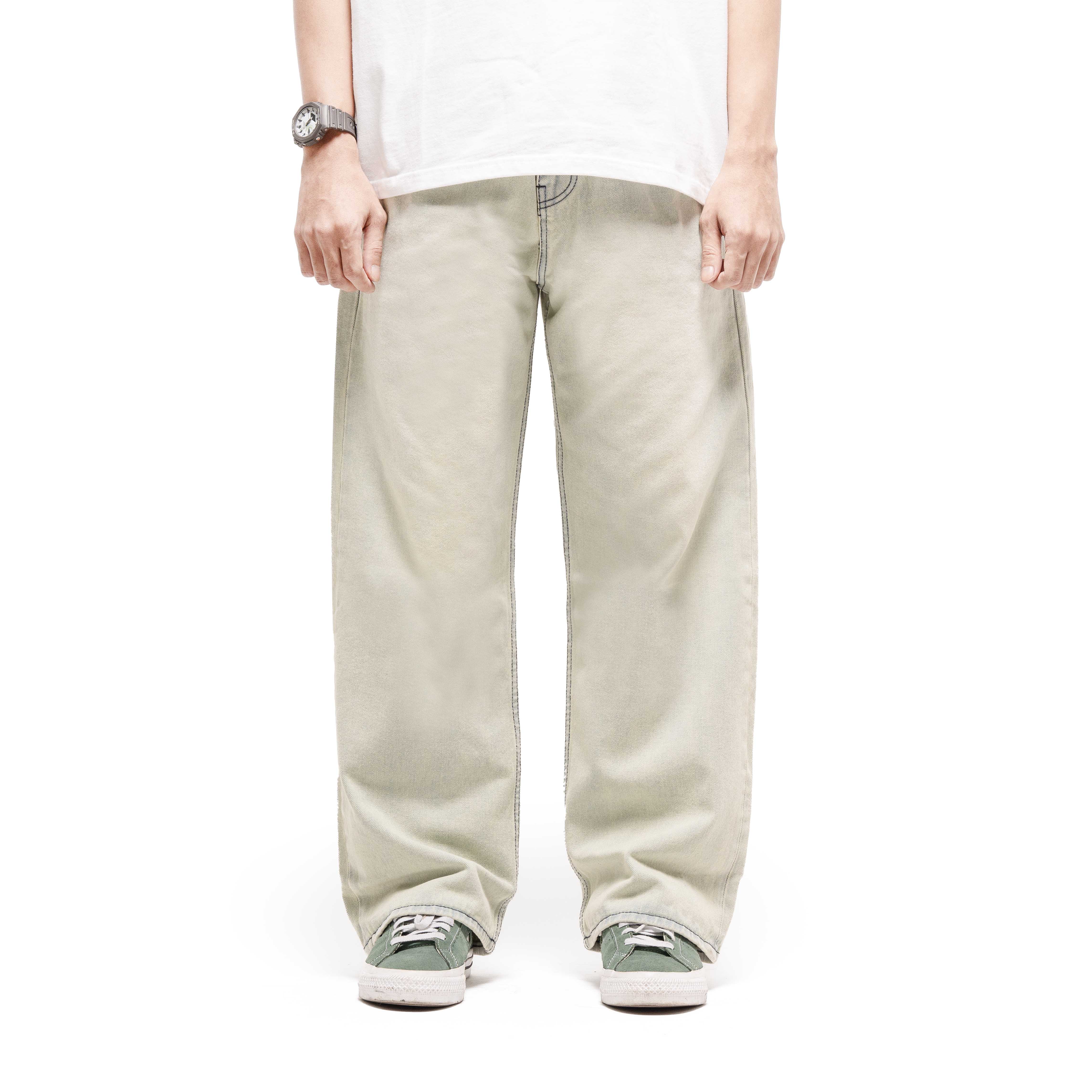 Queenbeer - Denim Pants Wide Fit Oscar Blue Washed