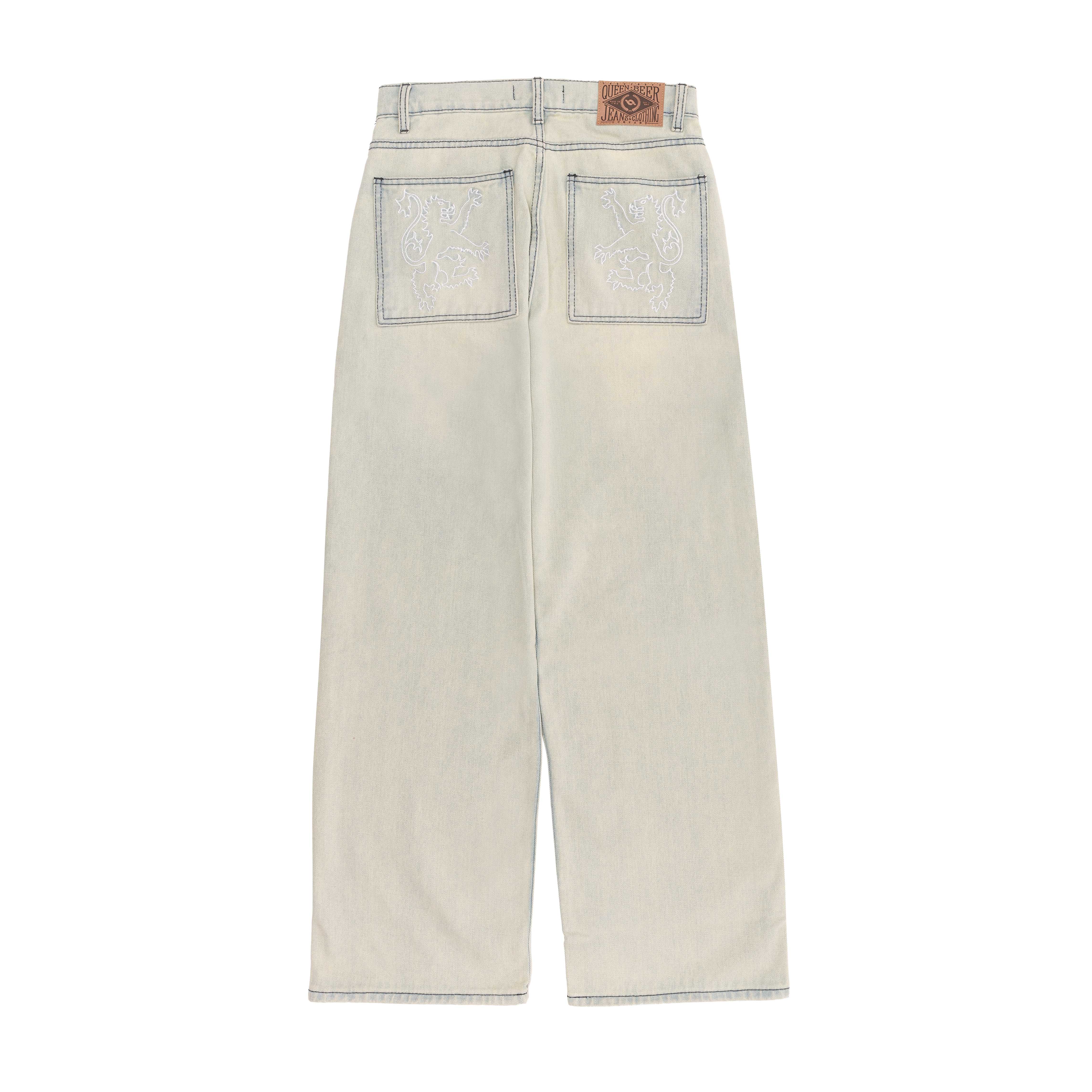 Queenbeer - Denim Pants Wide Fit Oscar Blue Washed