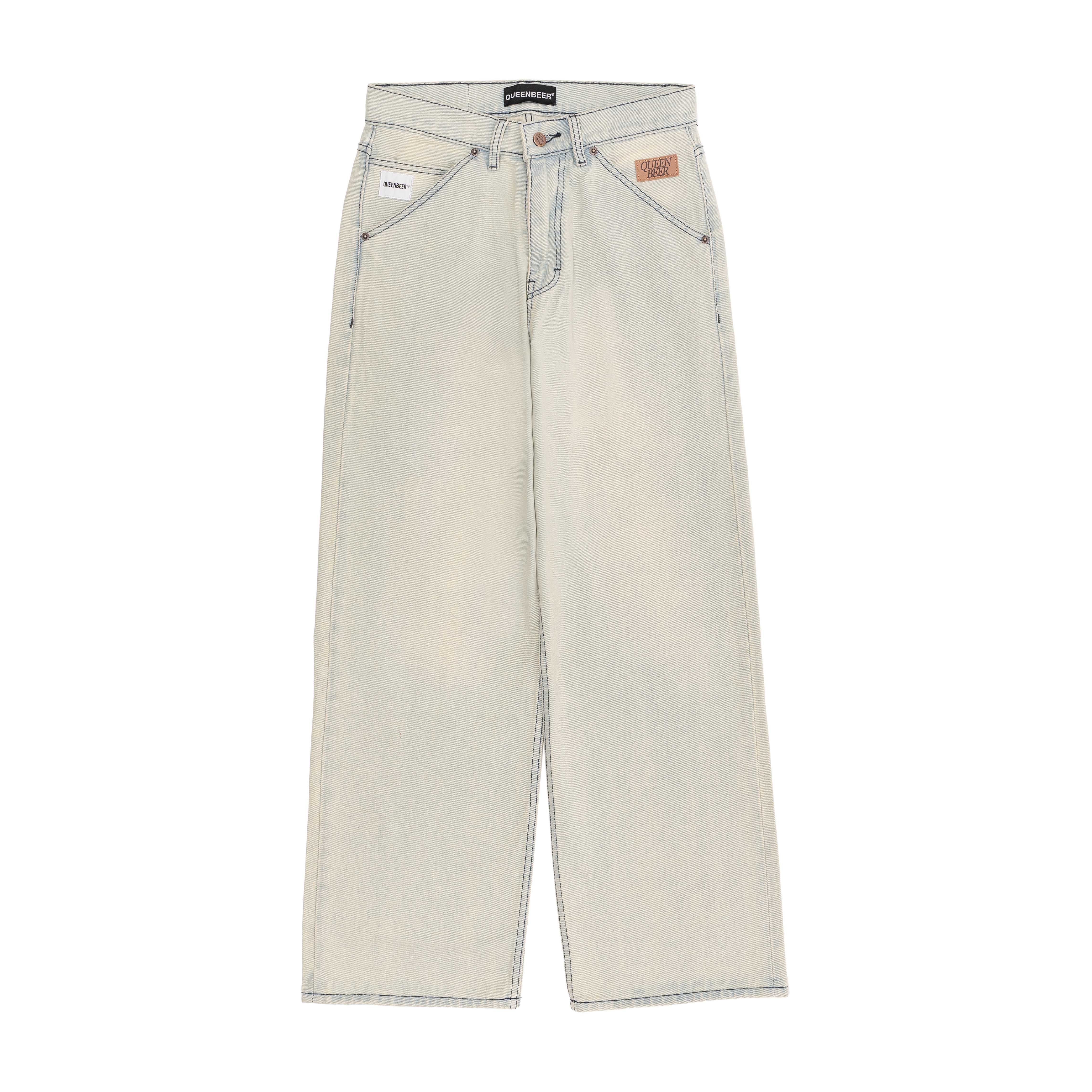 Queenbeer - Denim Pants Wide Fit Oscar Blue Washed