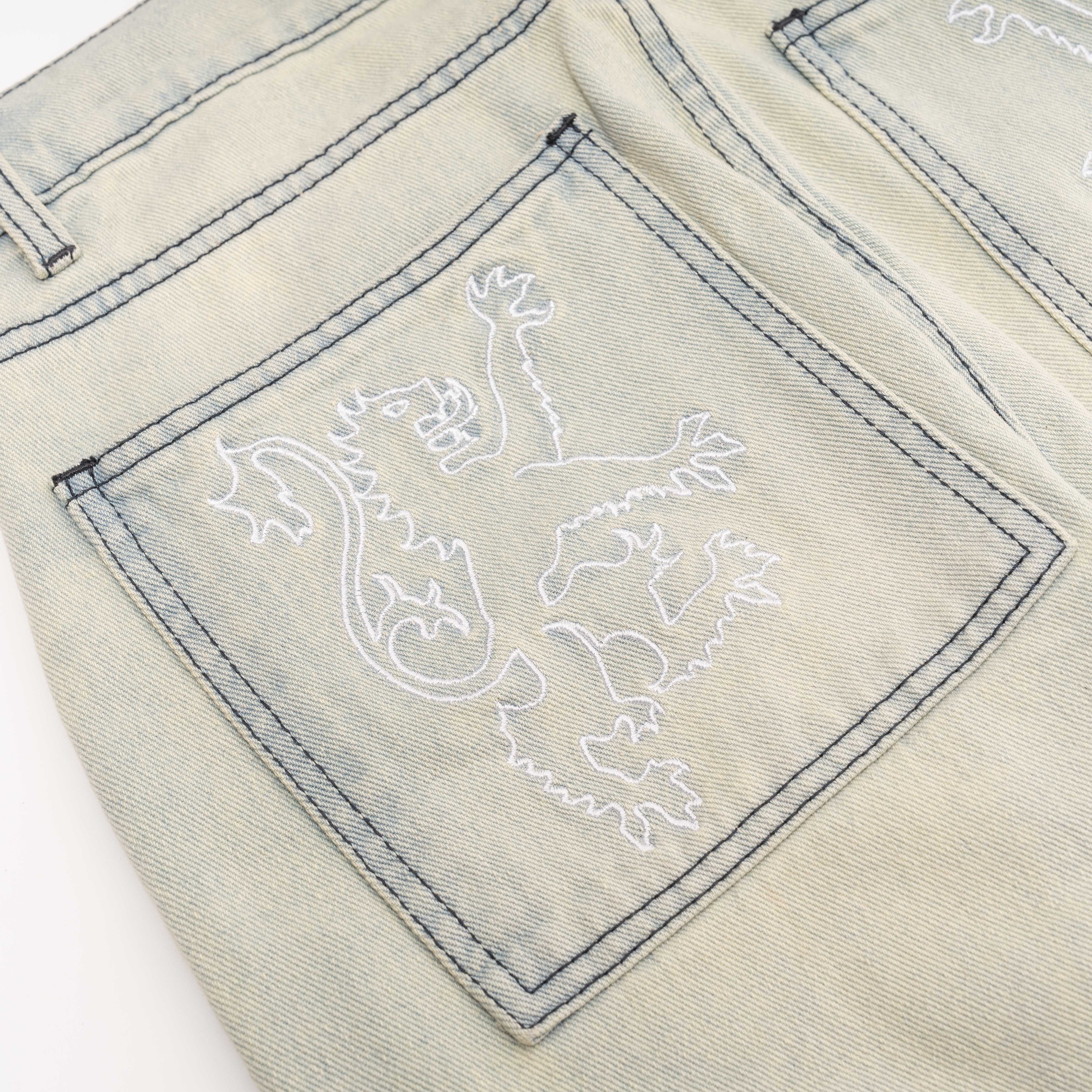 Queenbeer - Denim Pants Wide Fit Oscar Blue Washed