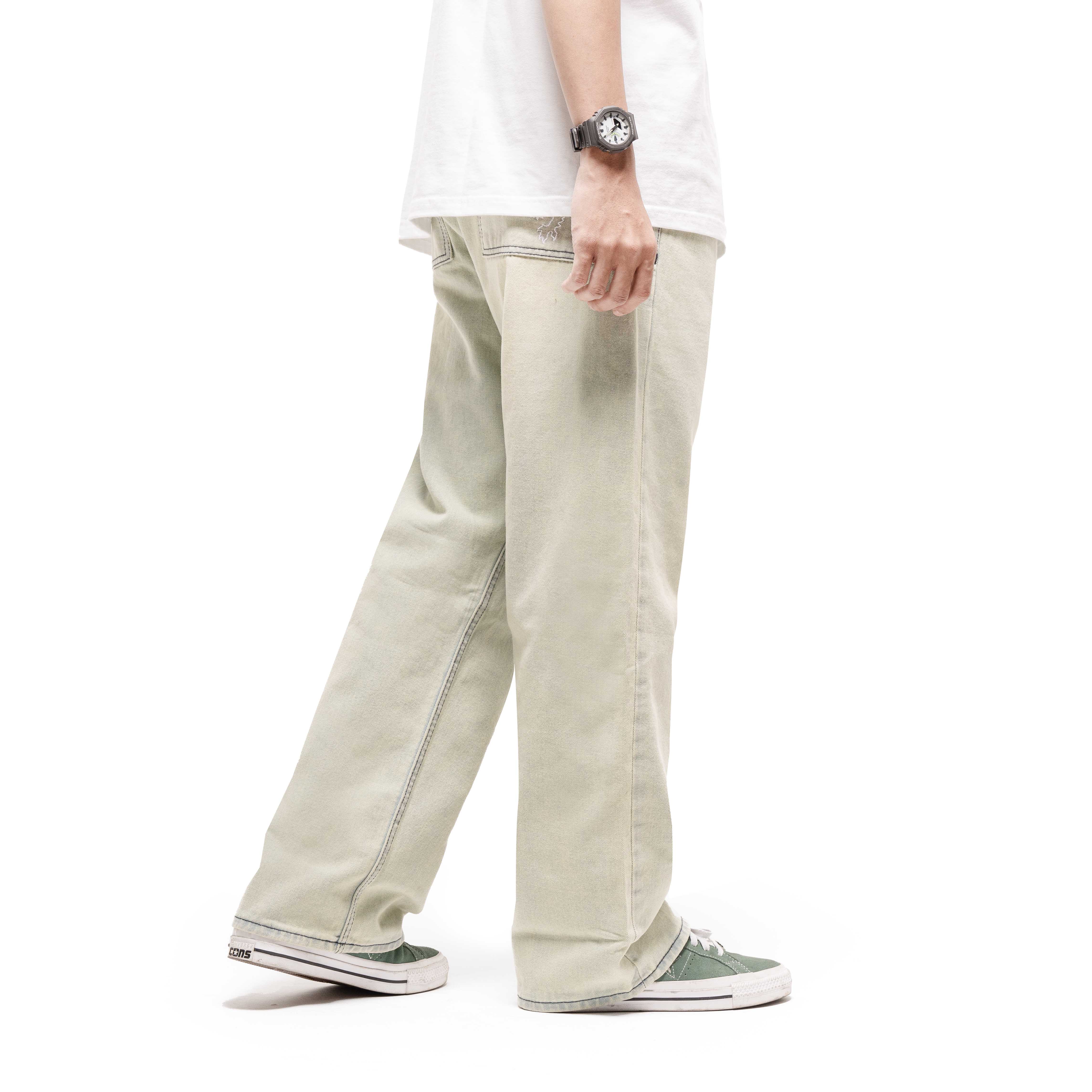 Queenbeer - Denim Pants Wide Fit Oscar Blue Washed