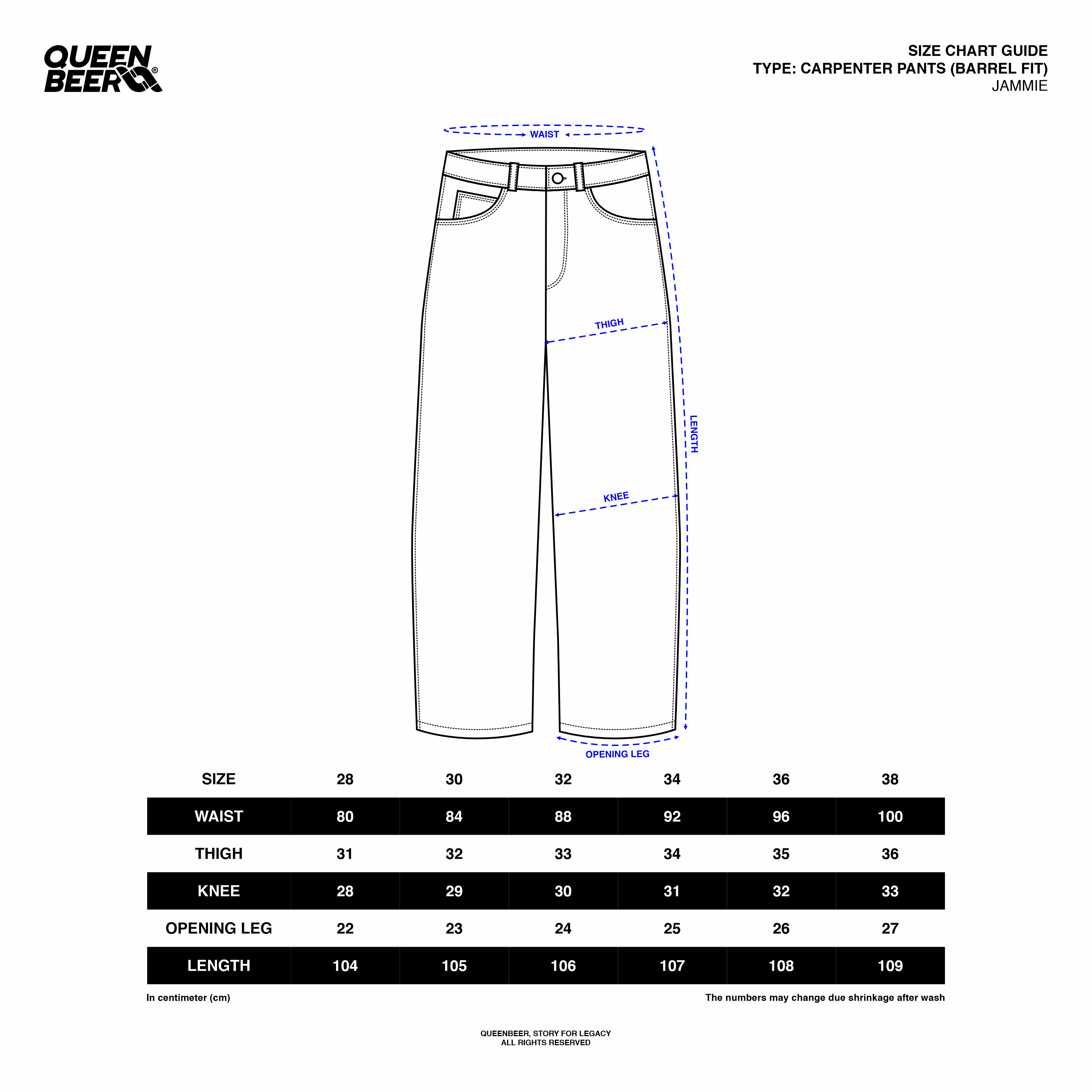 Queenbeer - Jammie Carpenter Denim Pants