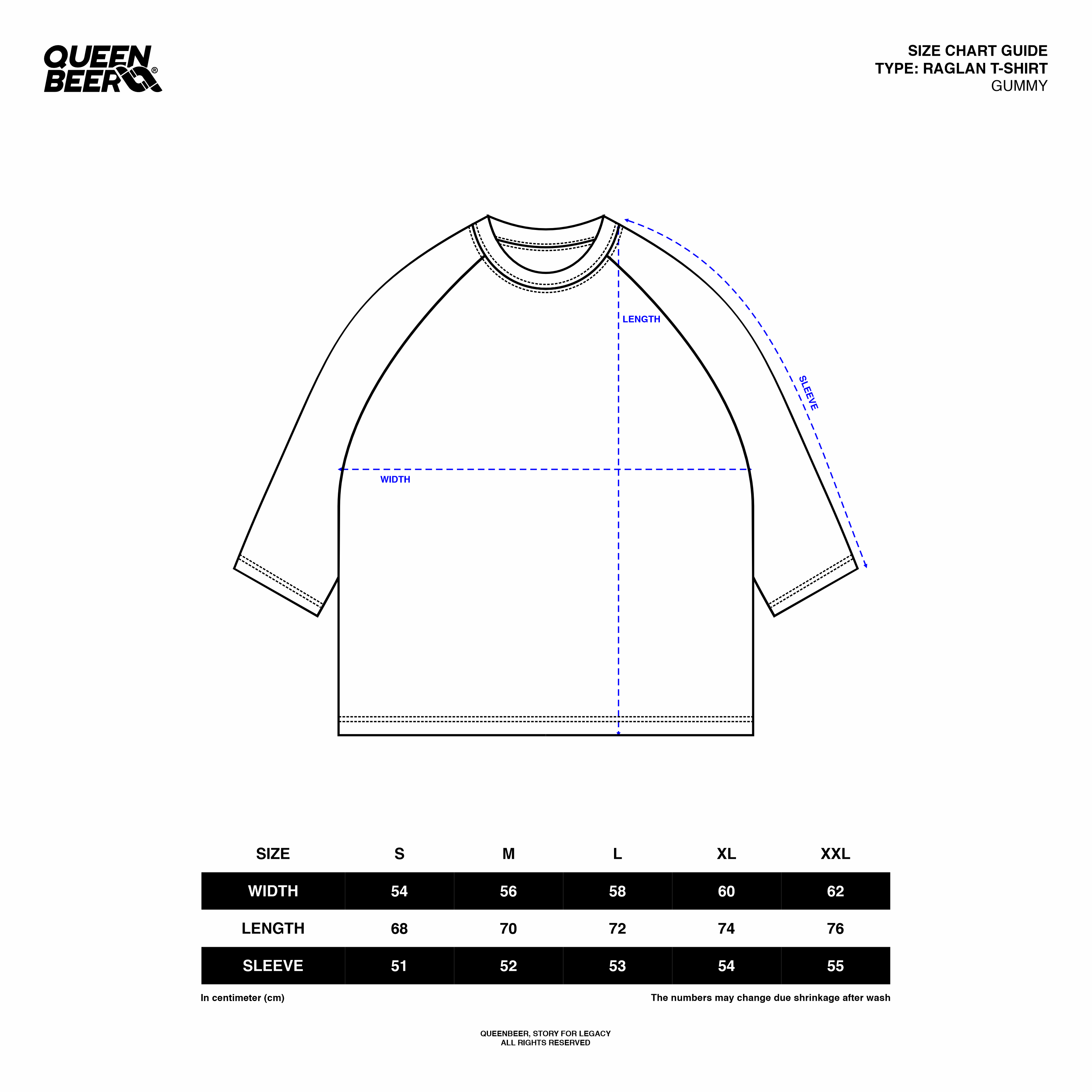 Queenbeer - Raglan T-shirt Gummy