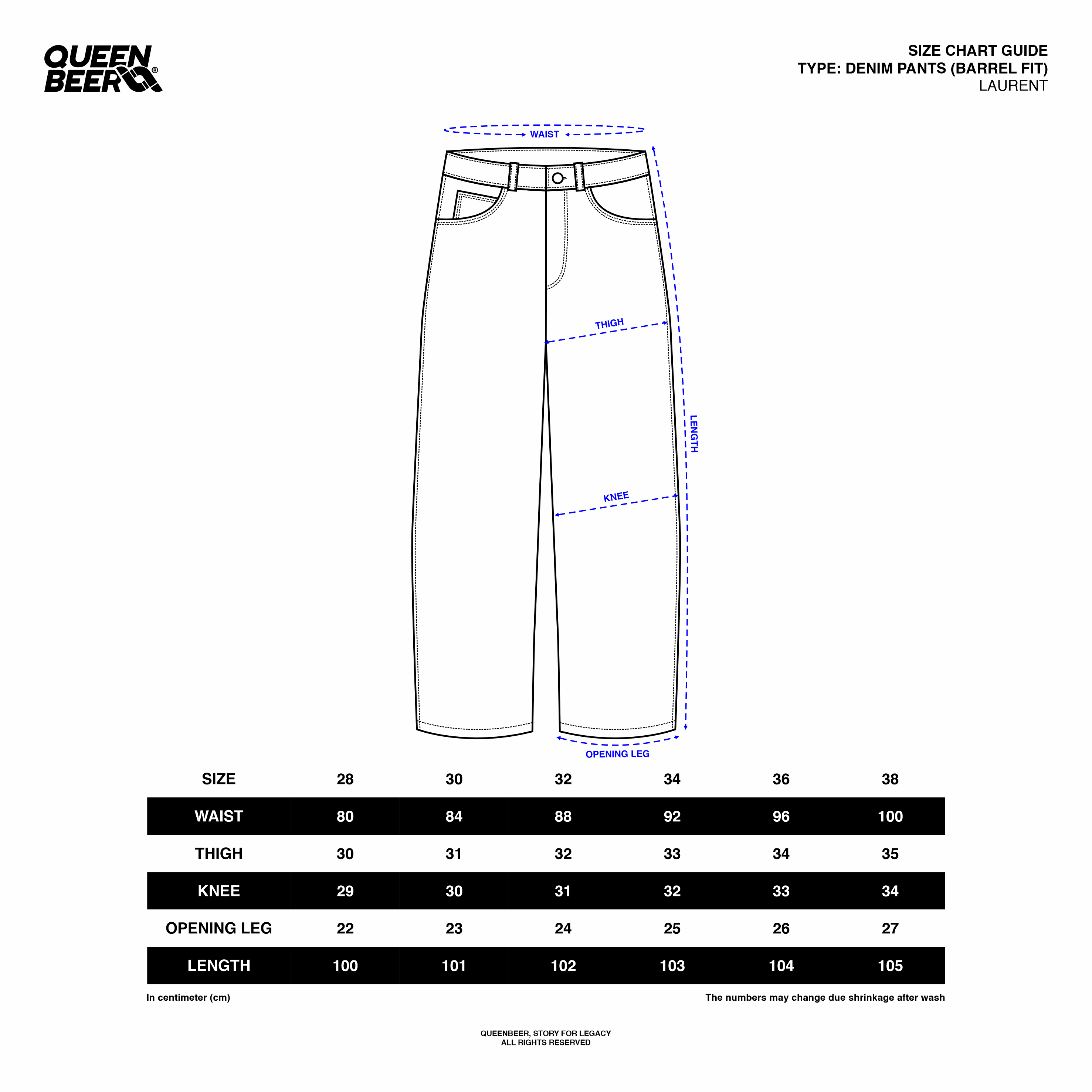 Queenbeer - Laurent Barrel Denim Pants