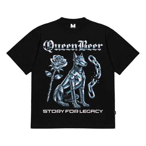 Queenbeer - T-shirt Vince Black