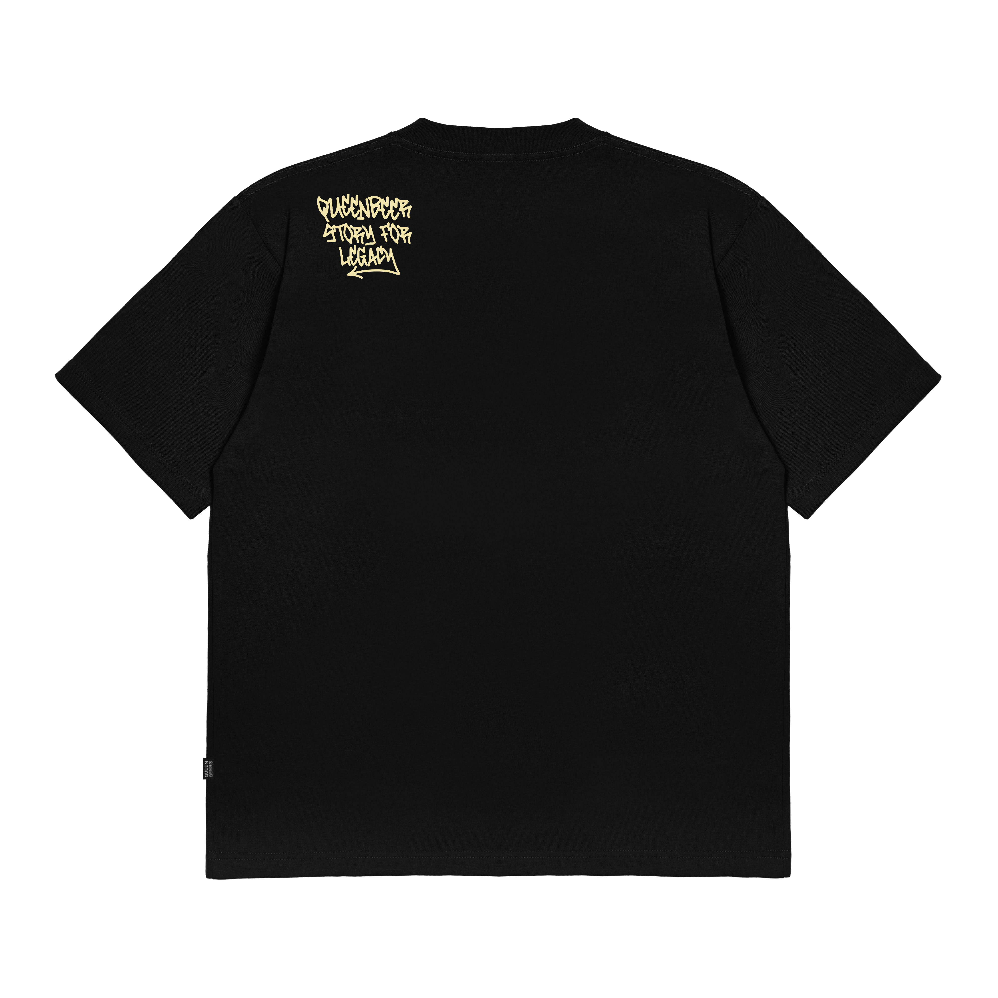 Queenbeer - T-shirt Chase White Black