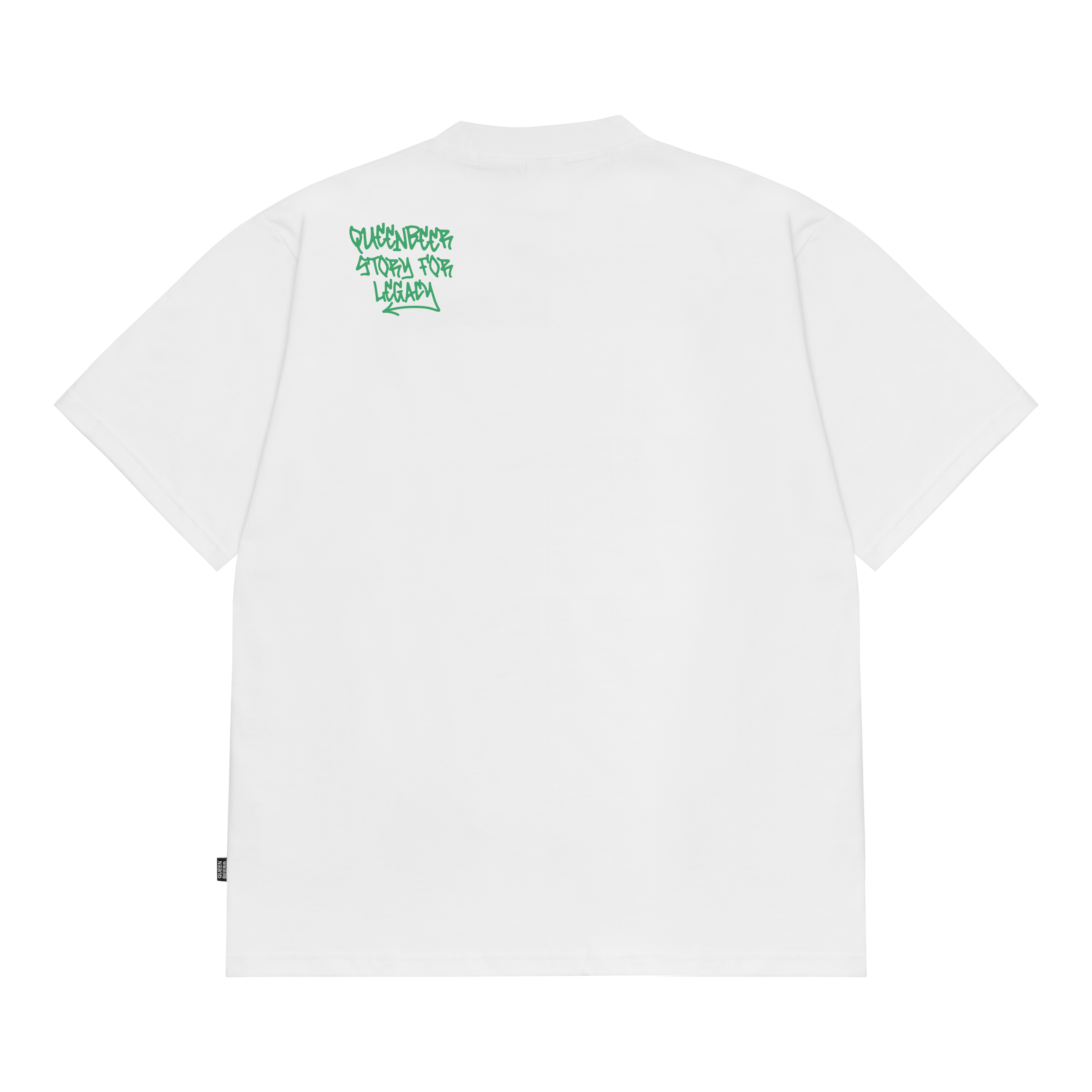 Queenbeer - T-shirt Chase White Black