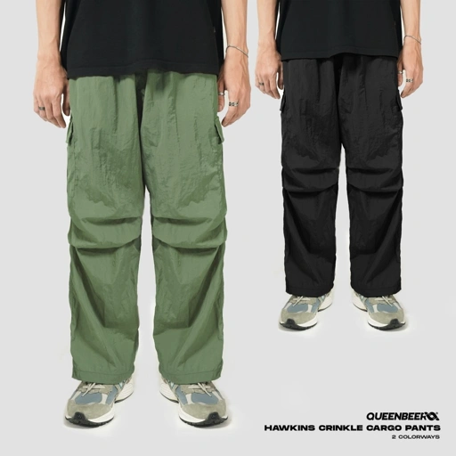 Image of Queenbeer - Crinkle Cargo Pants Hawkins