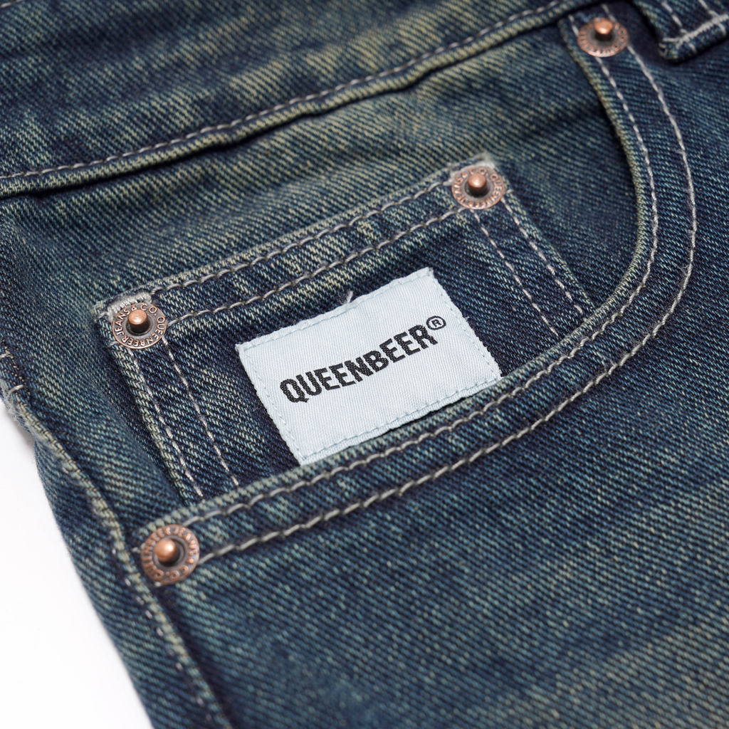 Queenbeer - Denim Pants Loose Fit Cyrus