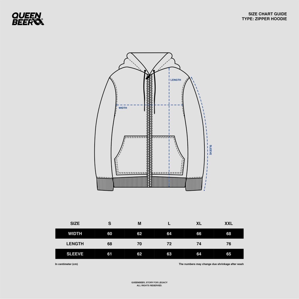Queenbeer - Heavyweight Zipper Hoodie Arthur