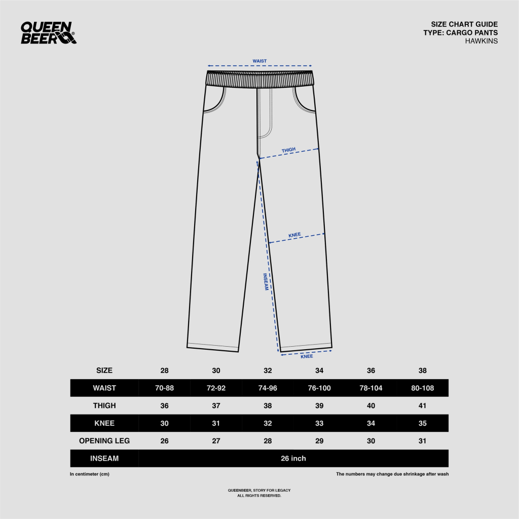 Queenbeer - Crinkle Cargo Pants Hawkins