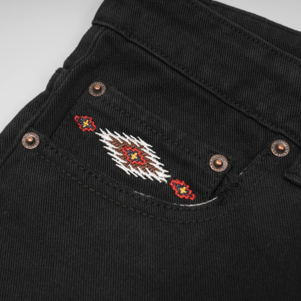Queenbeer X Kevas Opechanca Navajo Denim Pants