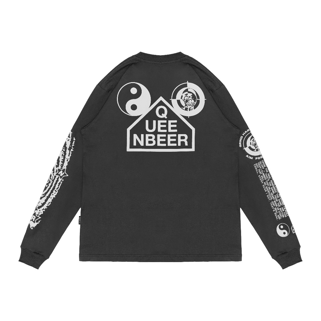 Queenbeer - T-shirt Longsleeve Dover Dark Grey