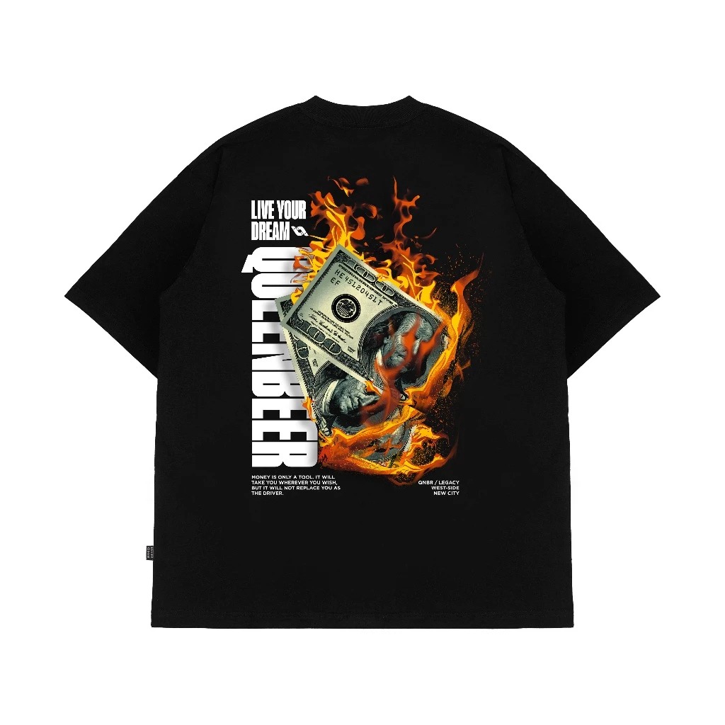 Queenbeer - T-shirt Frankllin Black