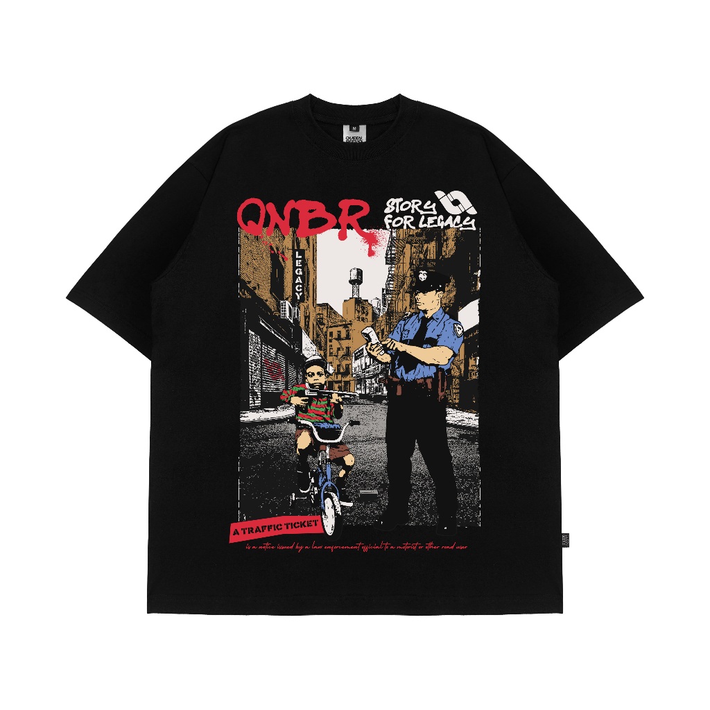 Queenbeer - T-shirt Traffic Black