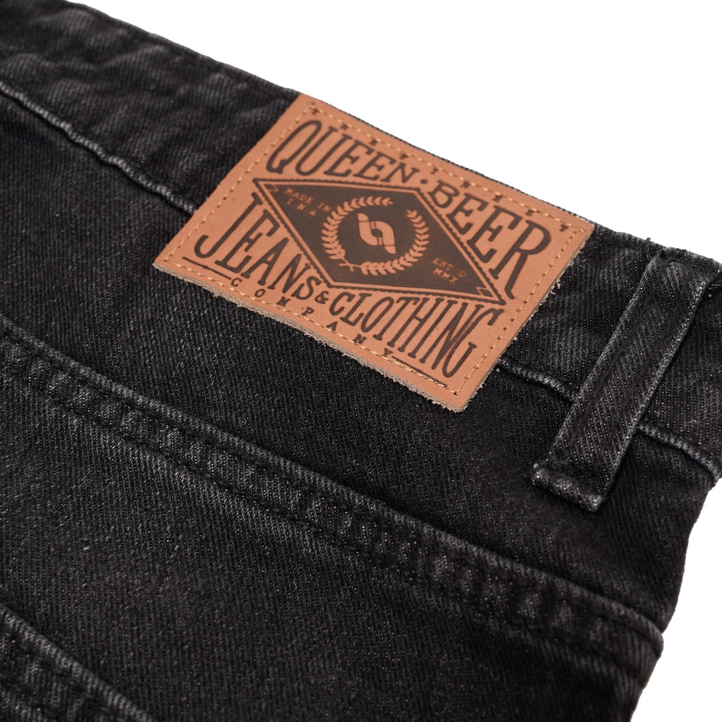 QueenBeer - Denim Pants Loose Fit Jesse Black Washed
