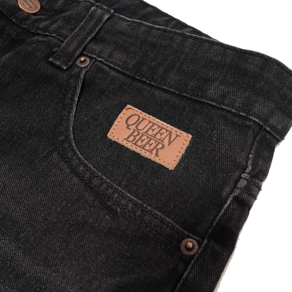 QueenBeer - Denim Pants Loose Fit Jesse Black Washed