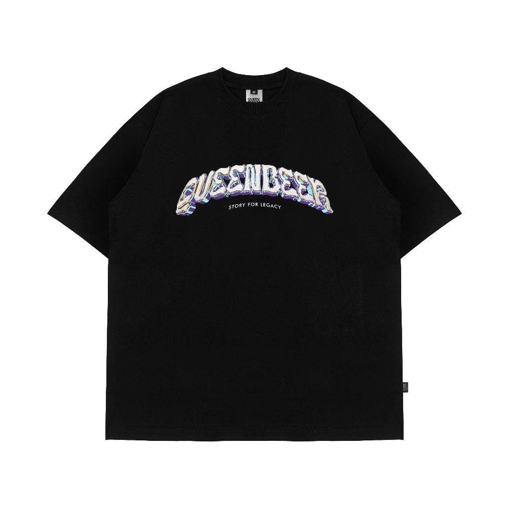 Queenbeer - T-shirt Slant Black