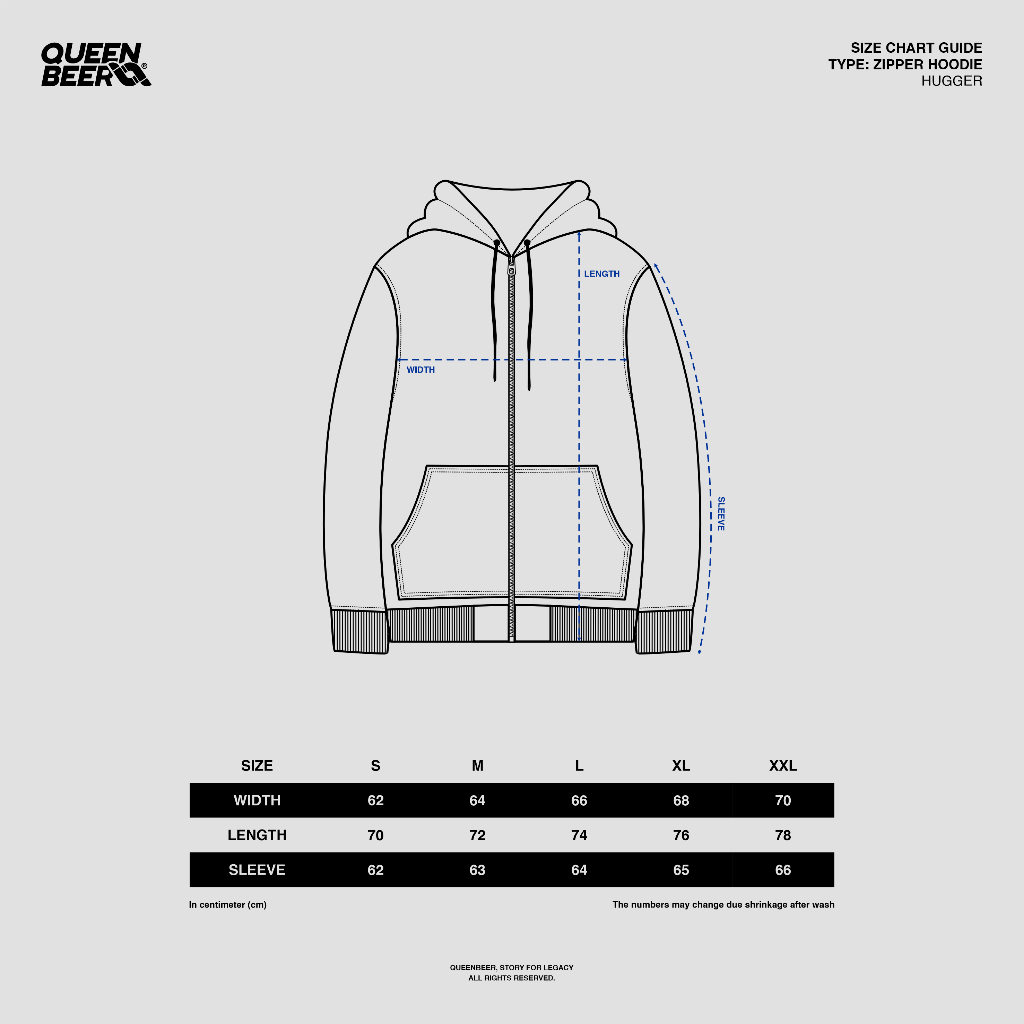 QueenBeer - Heavyweight Zipper Hoodie Hugger