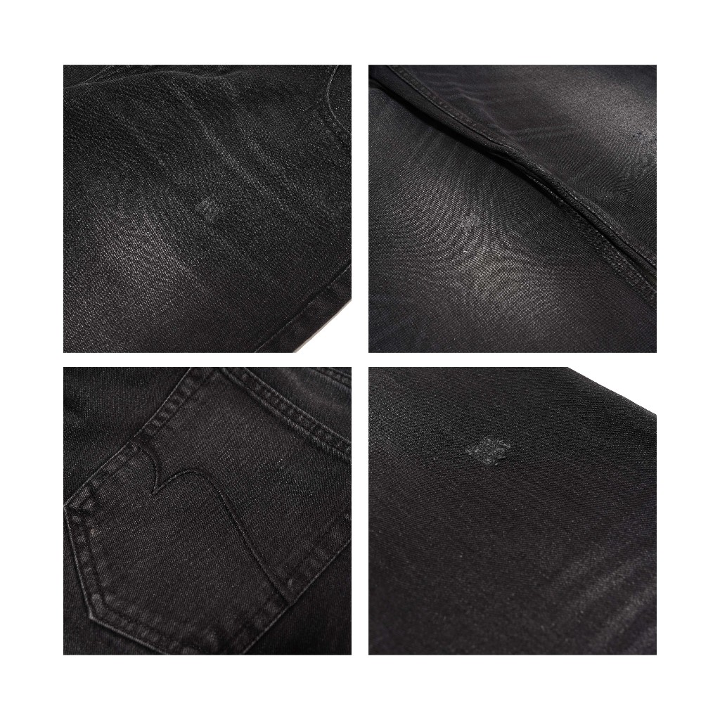 QueenBeer - Denim Pants Loose Fit Jesse Black Washed