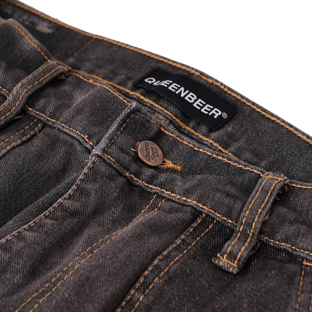 Queenbeer - Cargo Denim Pants Baggy Fit Rune