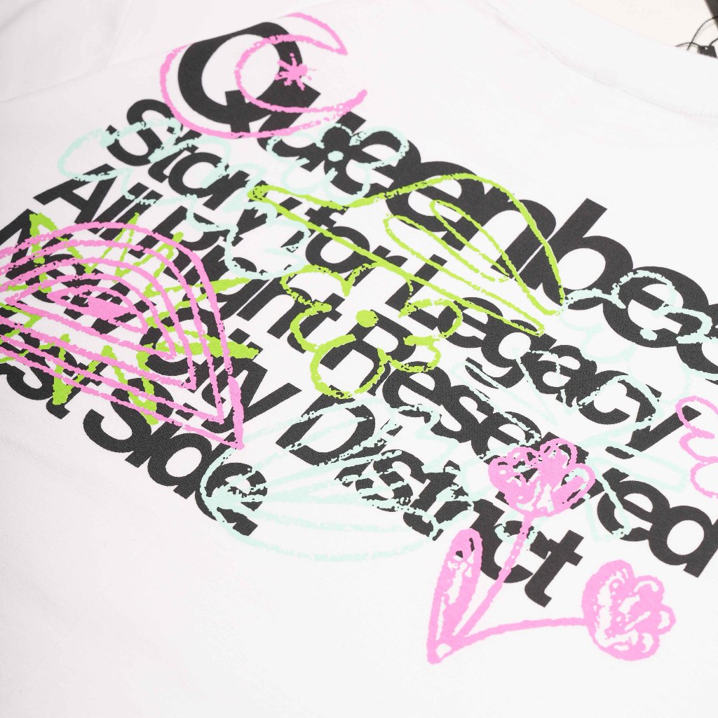 Queenbeer - T-shirt Dizzy White