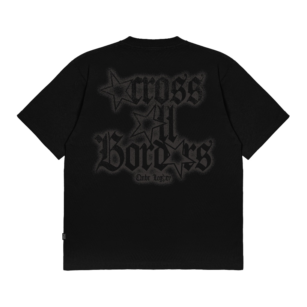 Queenbeer - T-shirt Borders Black