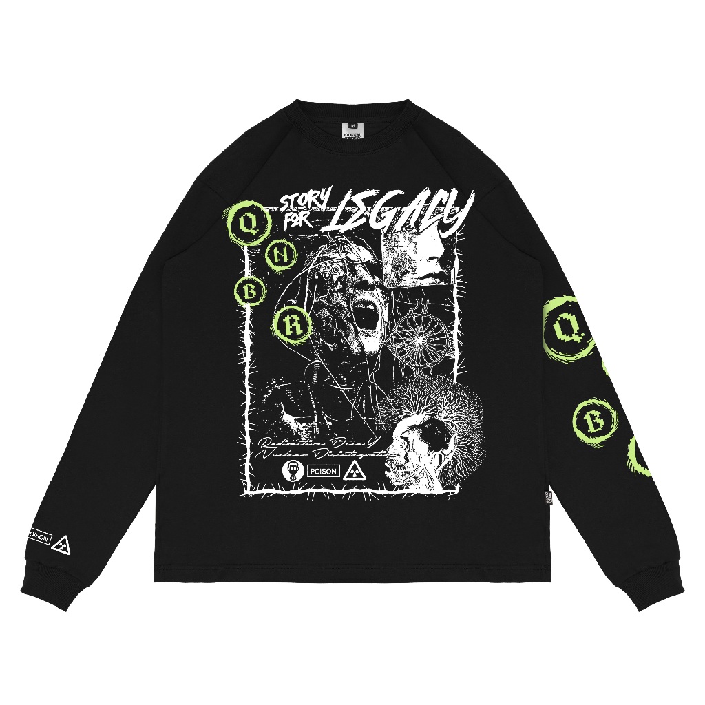 Queenbeer - T-shirt Longsleeve Radio Active Black