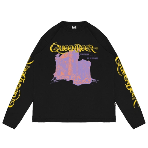 Image of Queenbeer - T-shirt Longsleeve Spell Black