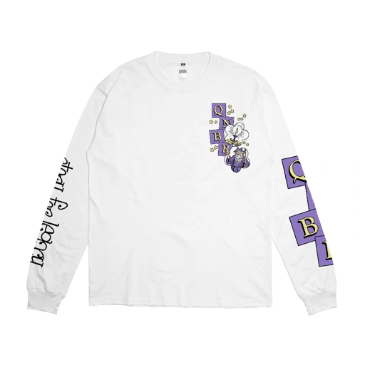 Queenbeer - T-shirt Longsleeve Blossom White